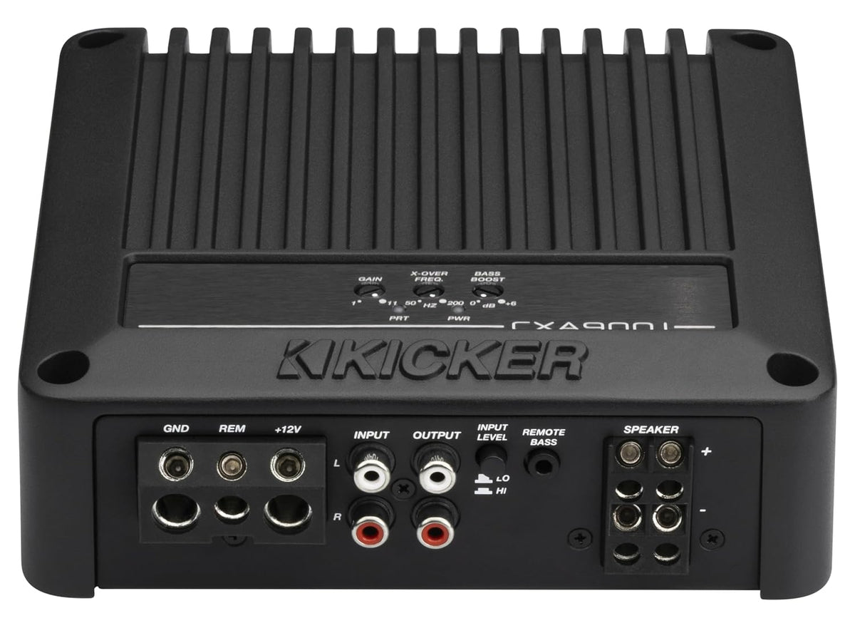 KICKER 53CXA9001 amplifier elevated front view