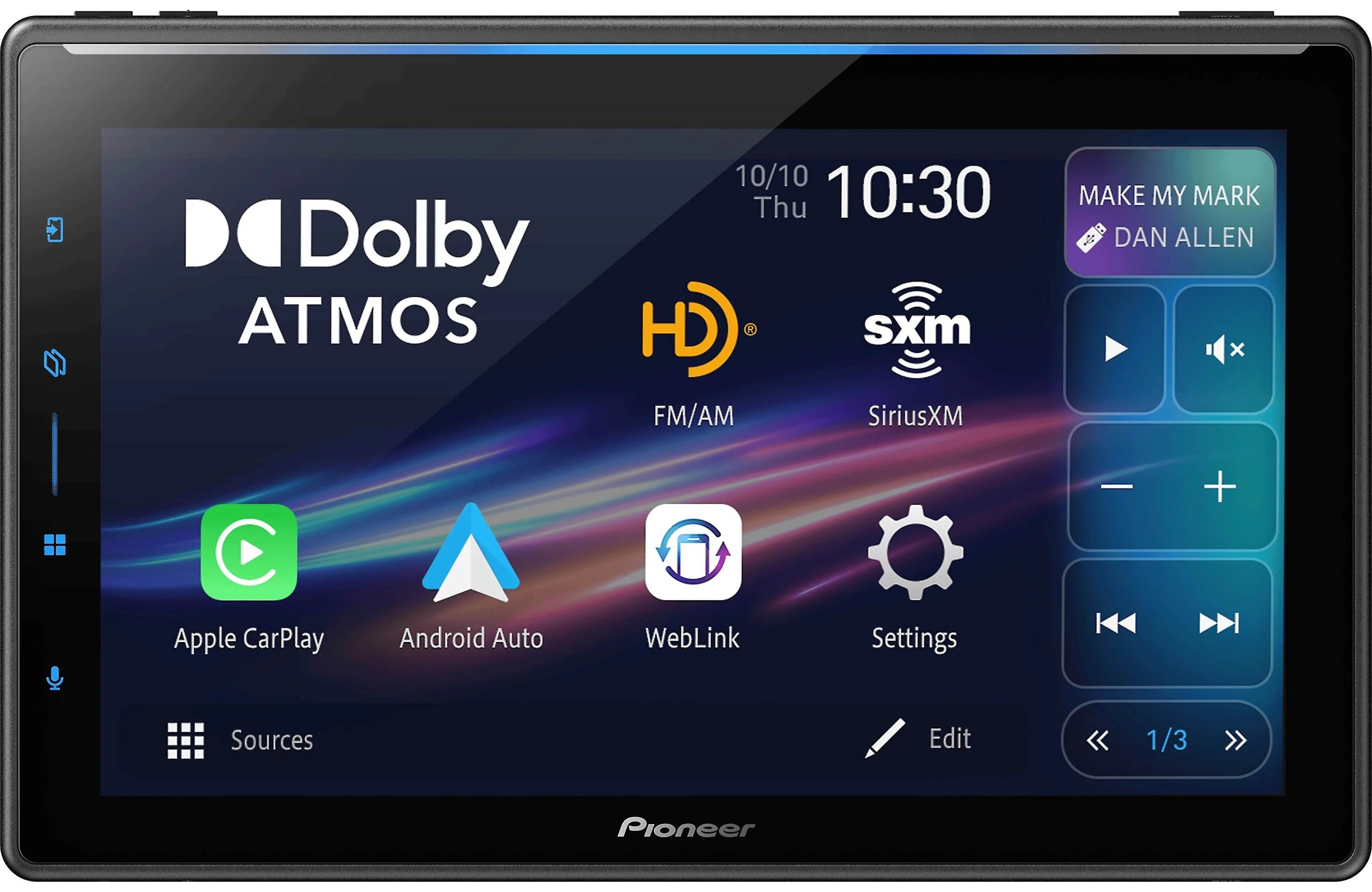Pioneer SPHERA DMH-WT8000NEX Dolby Atmos Digital Media Car Receiver
