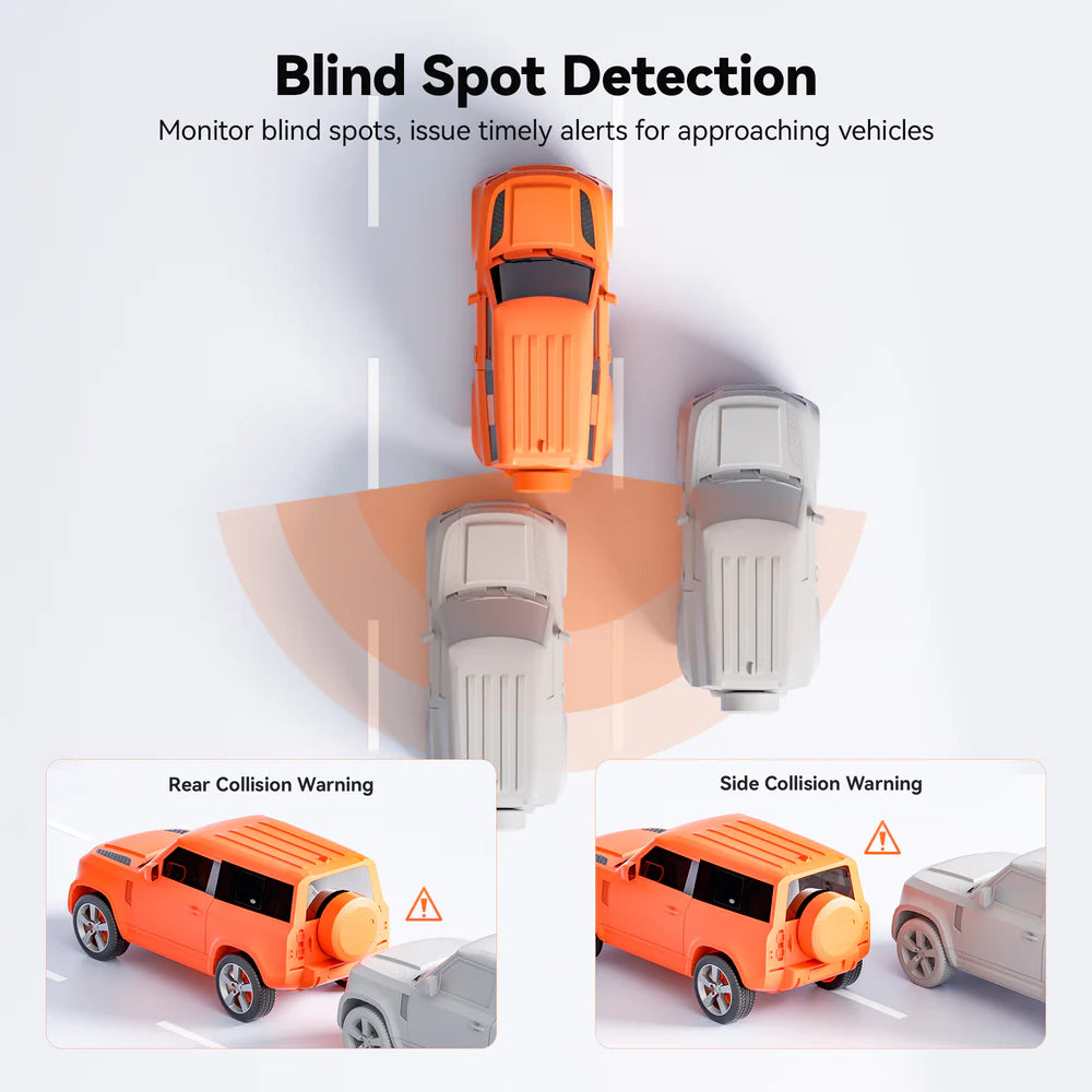 WOLFBOX G850Pro 4K Wifi ADAS Front and Rear Smart Mirror Dash Cam with Voice Control