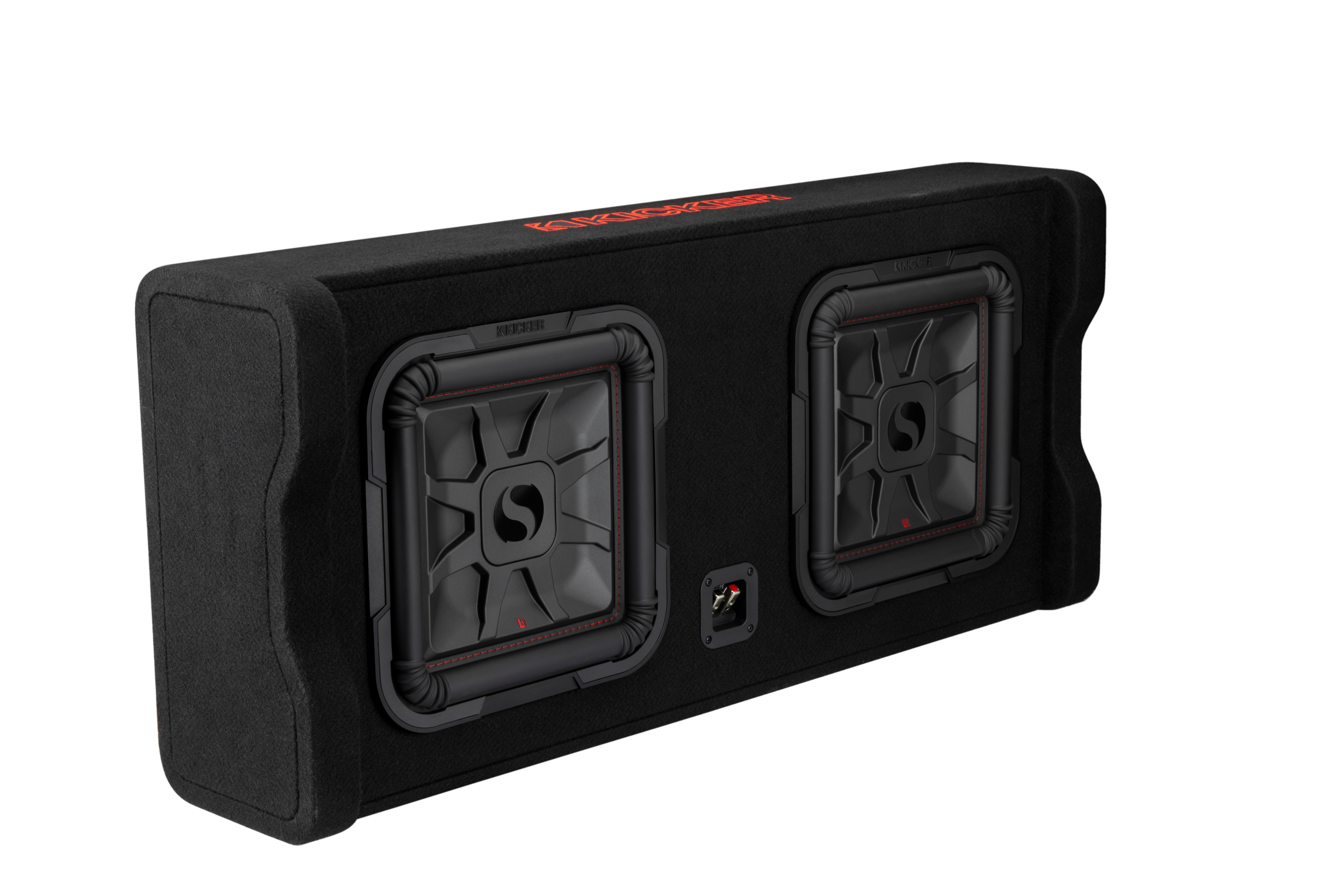 Kicker 49DL7TDF122 Dual 12" L7T Down-Firing 2-Ohm Loaded Subwoofer Enclosure