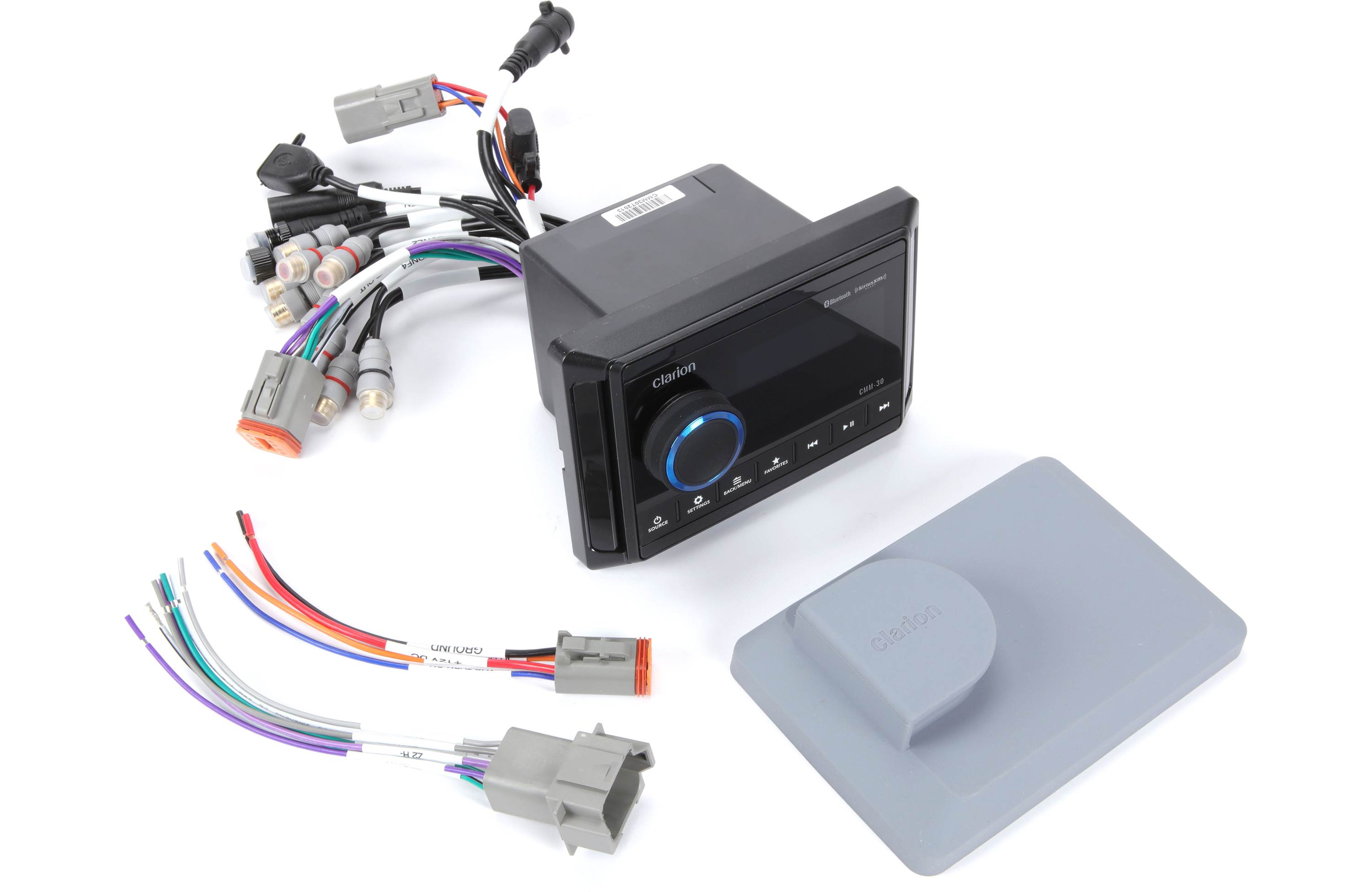 Clarion CMM-30 + CMSP-651RGB-SWG + CMR-L1 Marine Bundle