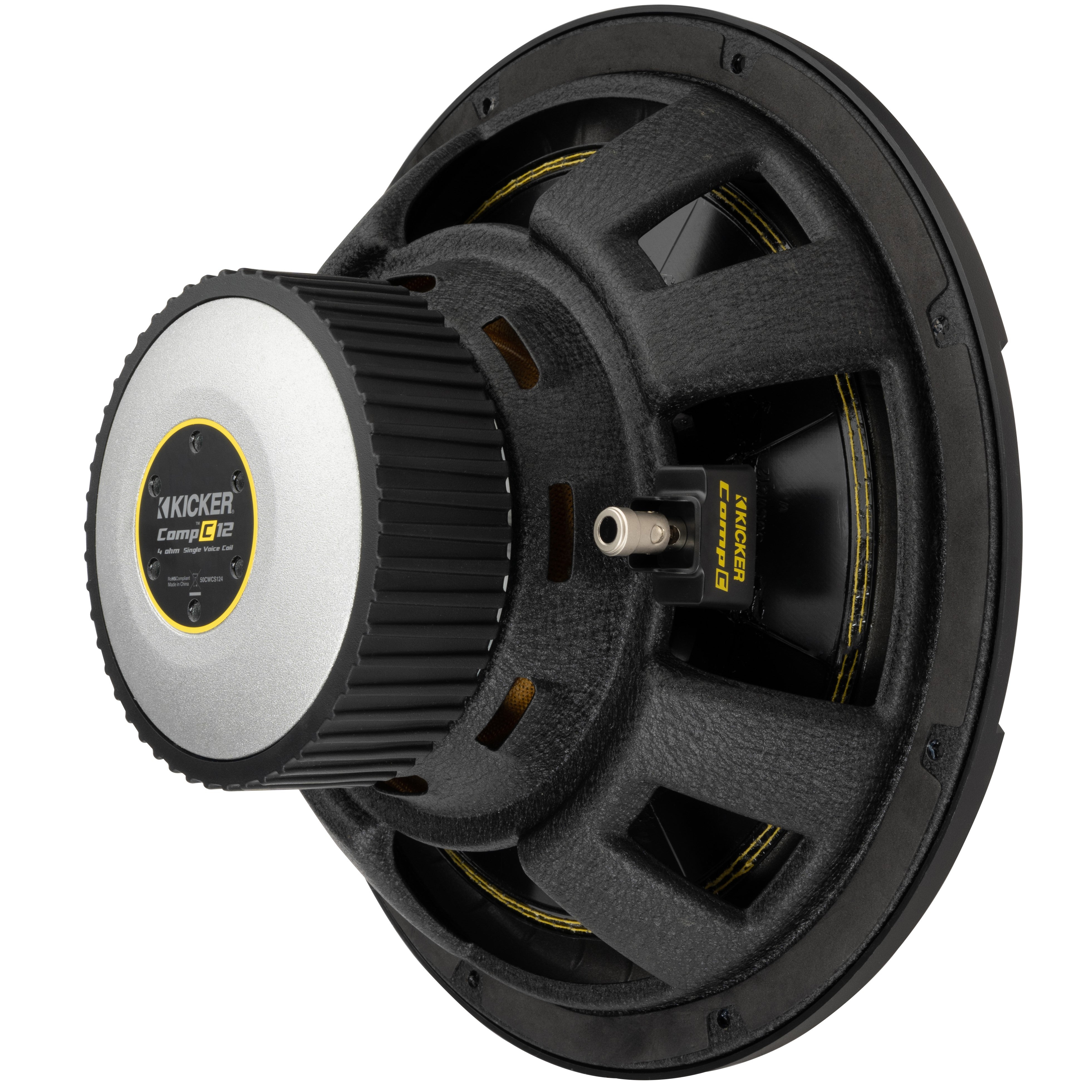 Kicker 50CWCS124 CompC 12" Subwoofer, Single Voice Coil, 4-Ohm, 300W