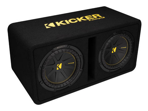 Kicker 50DCWC102 CompC 10" Dual Loaded Subwoofer in Vented Enclosure