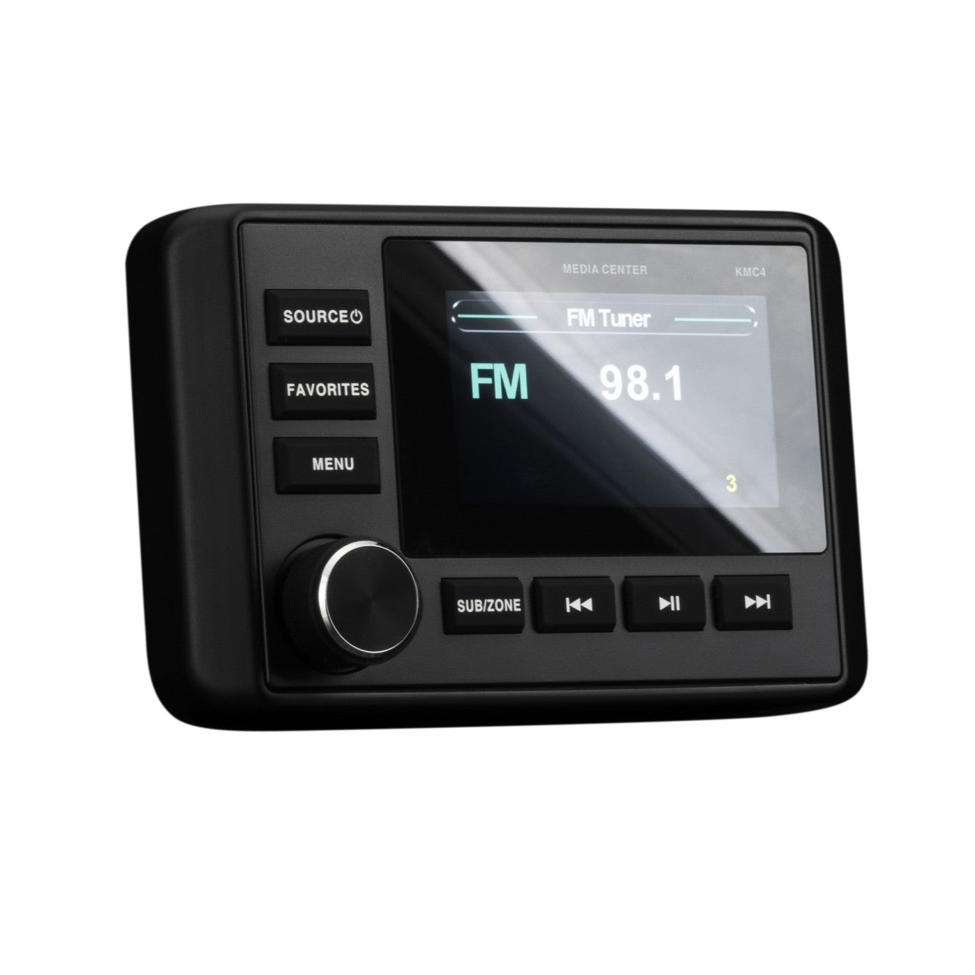 Kicker 51KMC4 Weather-Resistant Gauge-Style Media Center with Bluetooth