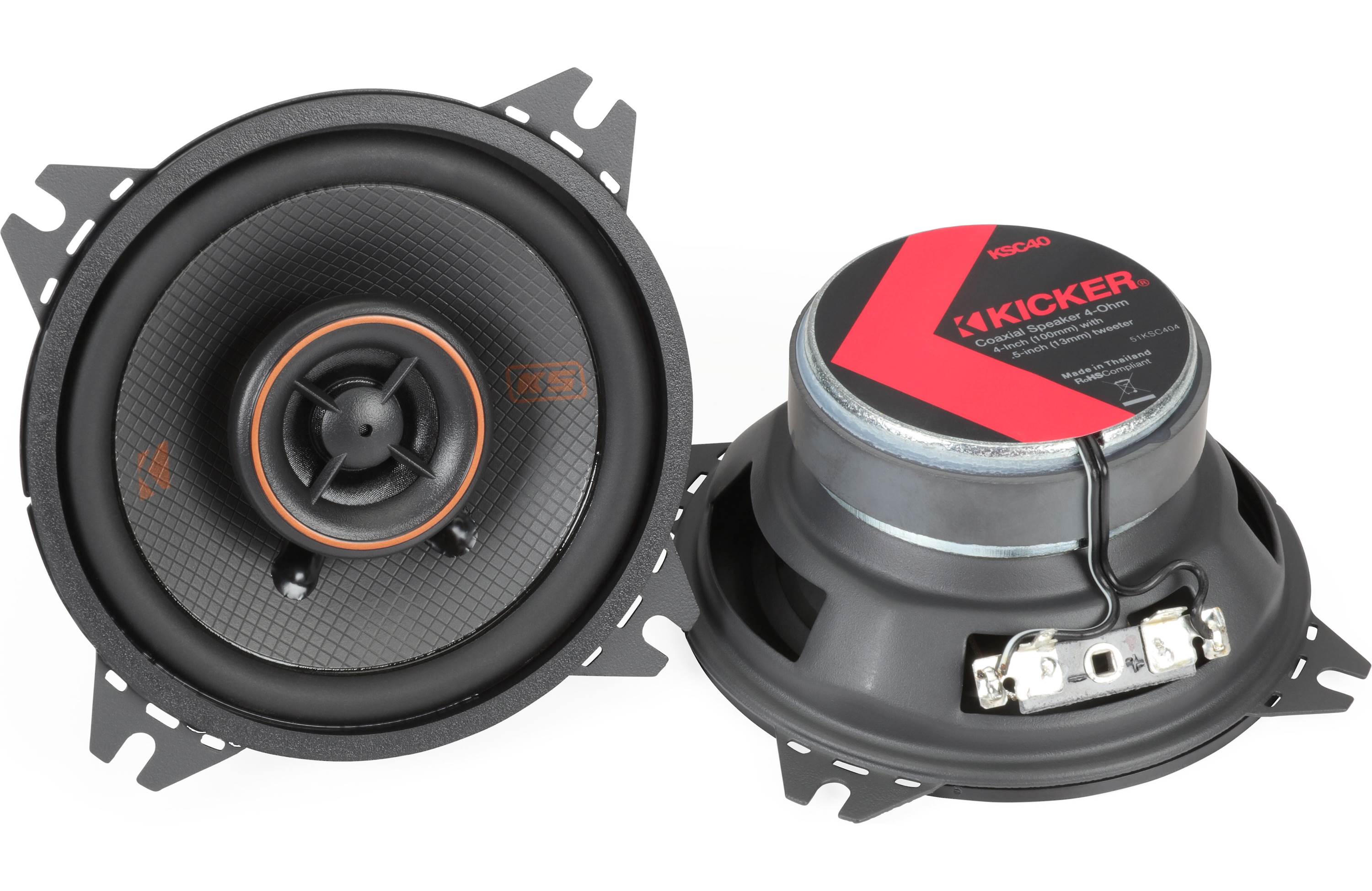 Kicker 51KSC404 4" 2-way coaxial speakers