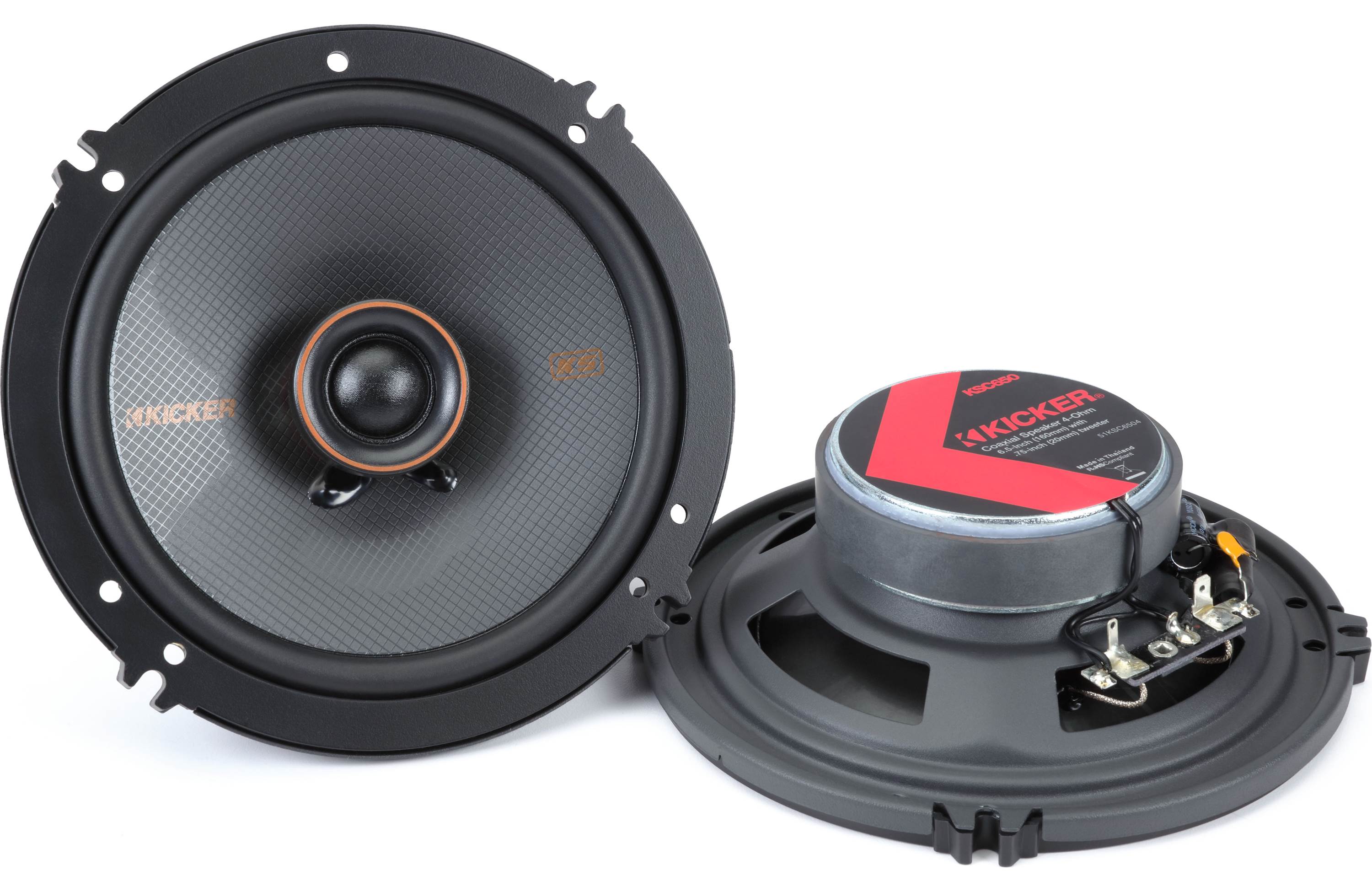 Kicker 51KSC6504 6.5" 2-way coaxial speakers