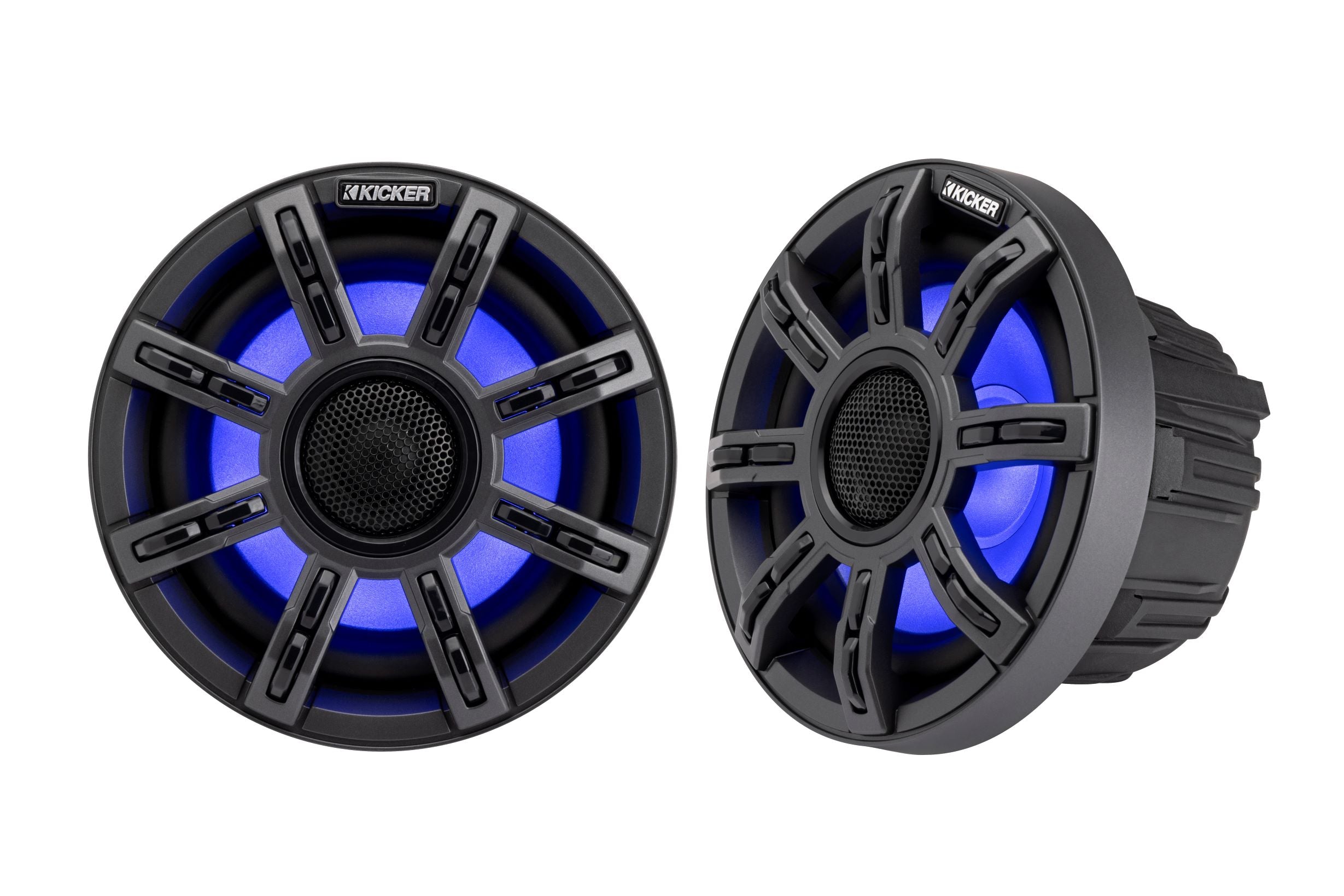 Kicker 51MSC65 6.5" 2-Way Marine Speakers with RGBW LED Lighting