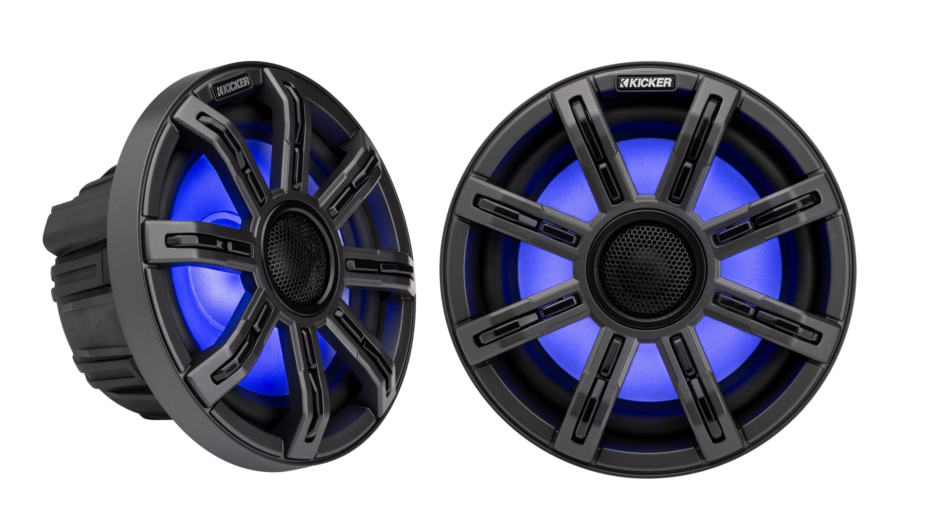 Kicker 51MSC8 8" 2-Way Marine Speakers with RGBW LED Lighting