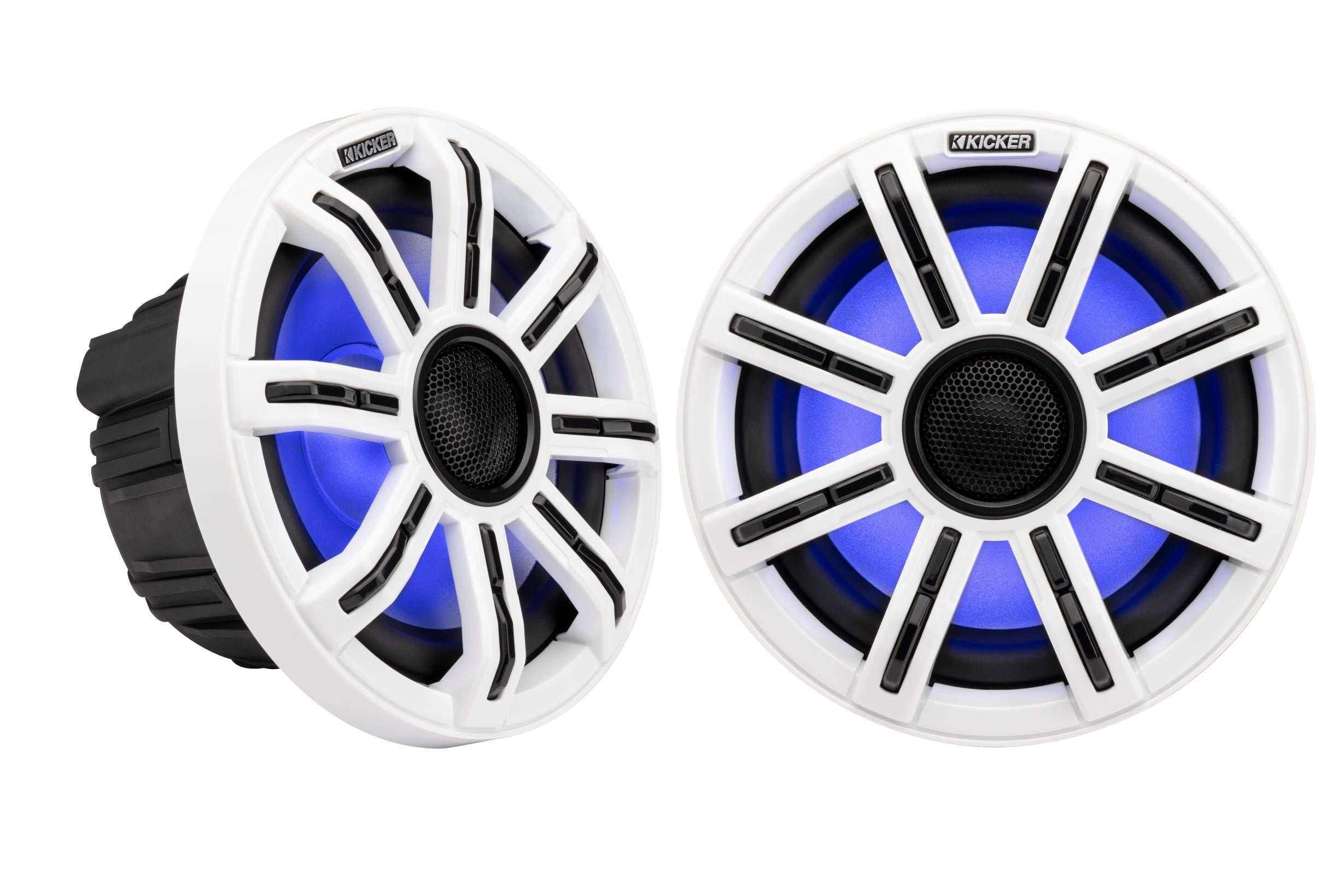 Kicker 51MSC8 8" 2-Way Marine Speakers with RGBW LED Lighting