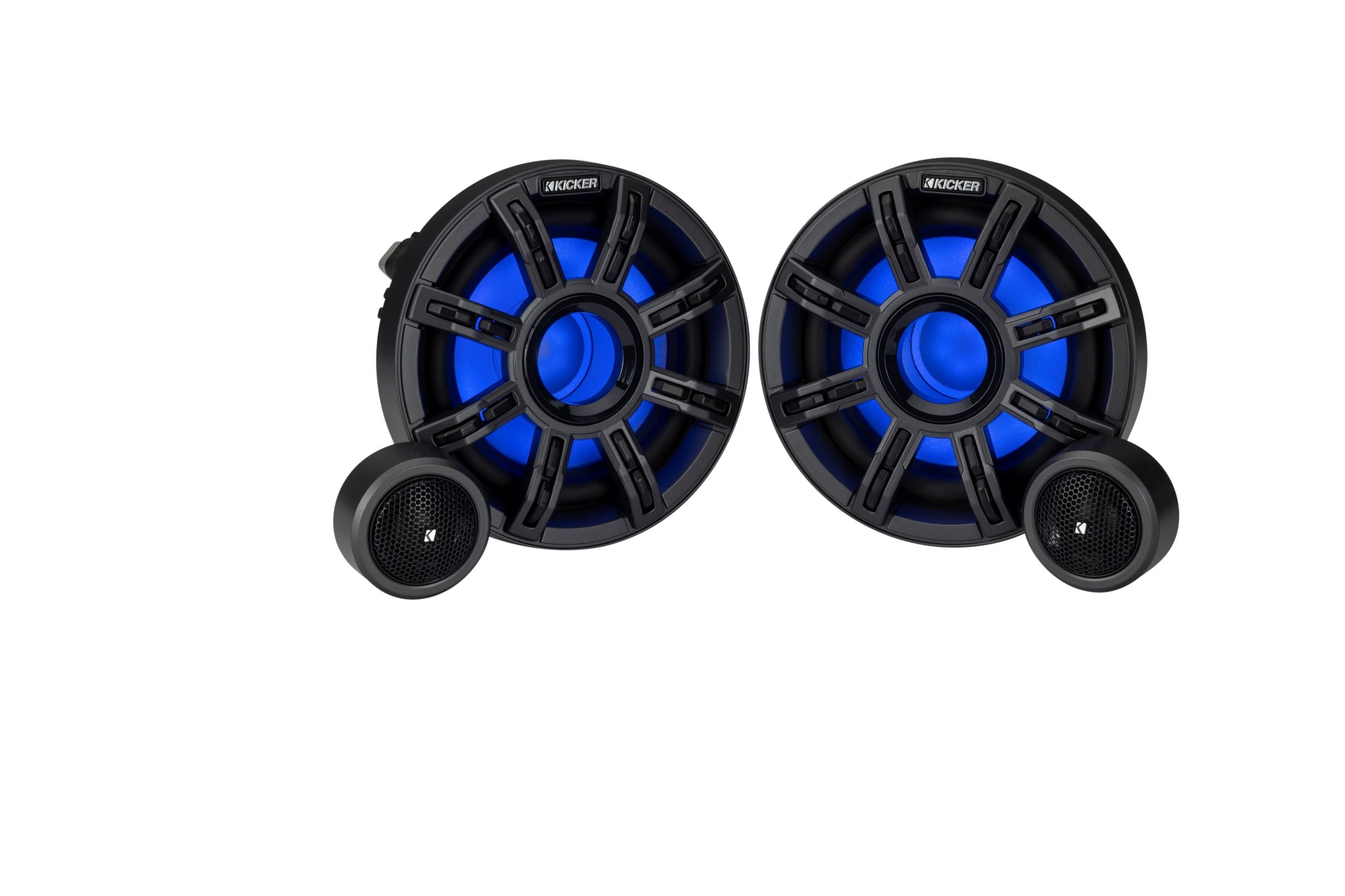 Kicker 51MSS65 6.5" Marine Component Speakers with RGBW LED Lighting