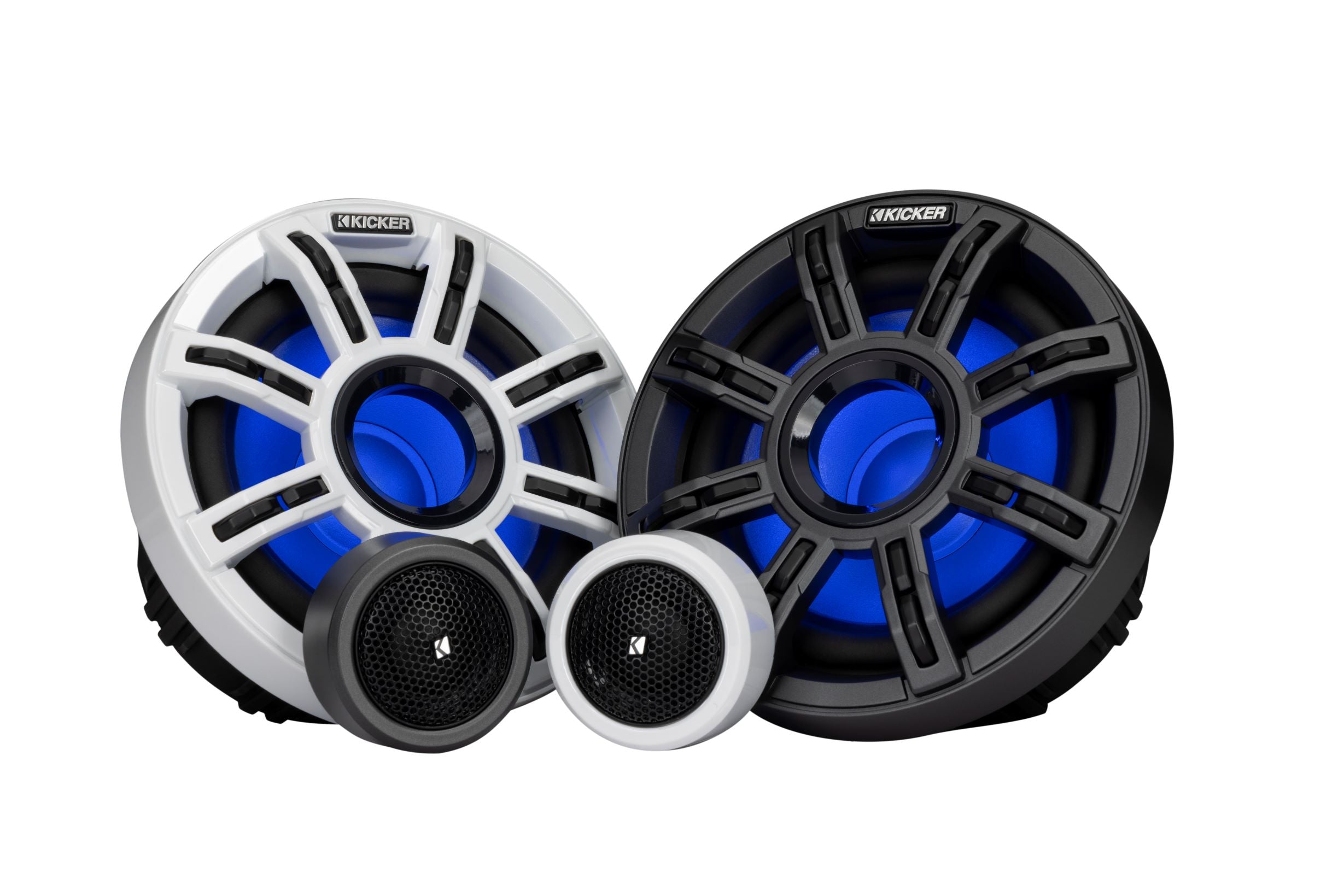 Kicker 51MSS65 6.5" Marine Component Speakers with RGBW LED Lighting