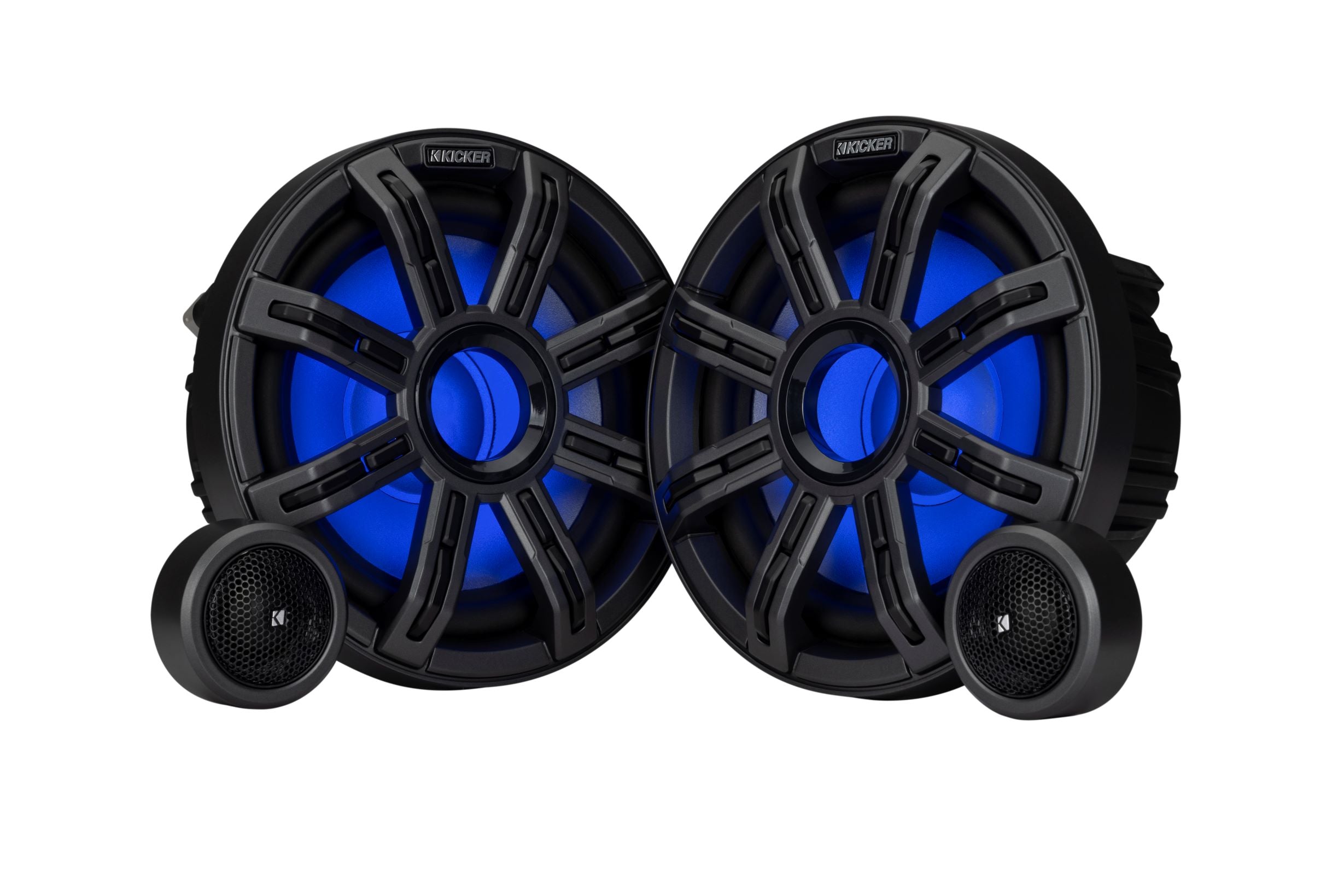 Kicker 51MSS65 6.5" Marine Component Speakers with RGBW LED Lighting