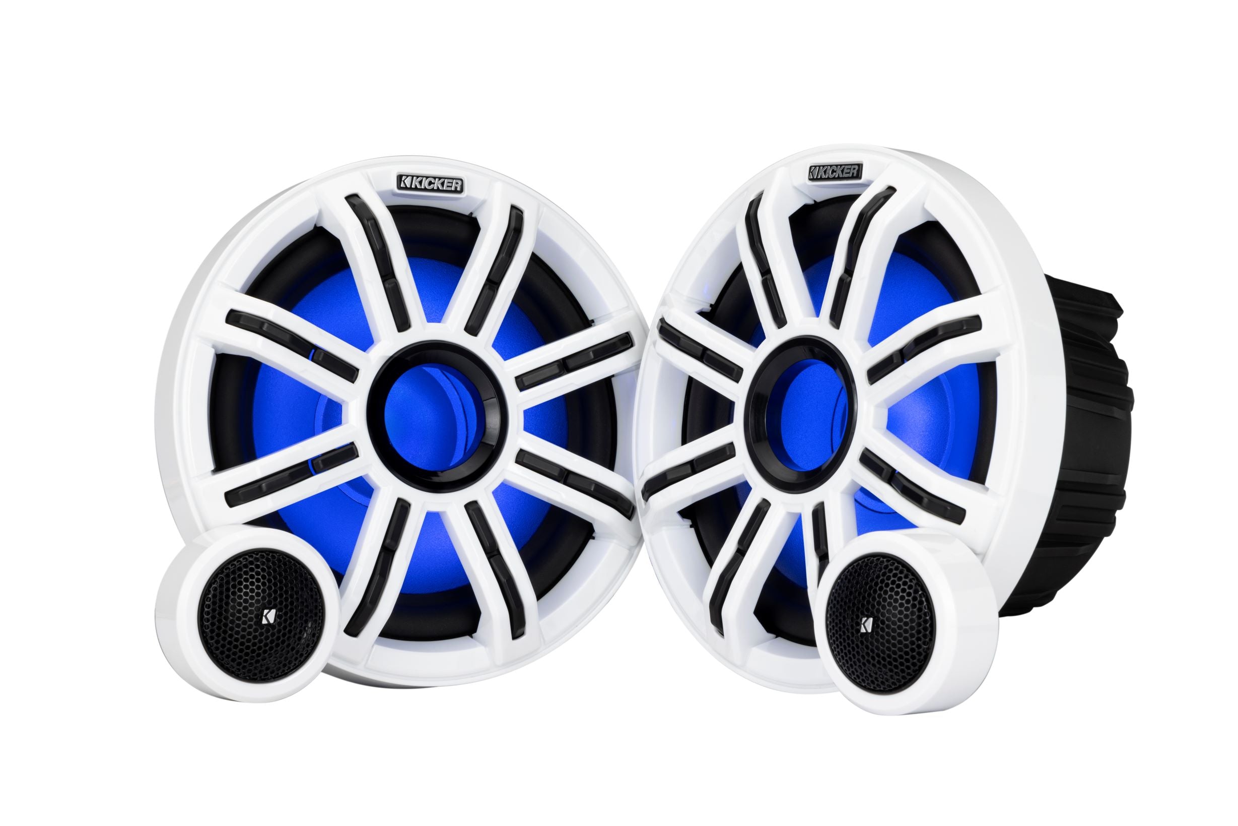 Kicker 51MSS65 6.5" Marine Component Speakers with RGBW LED Lighting
