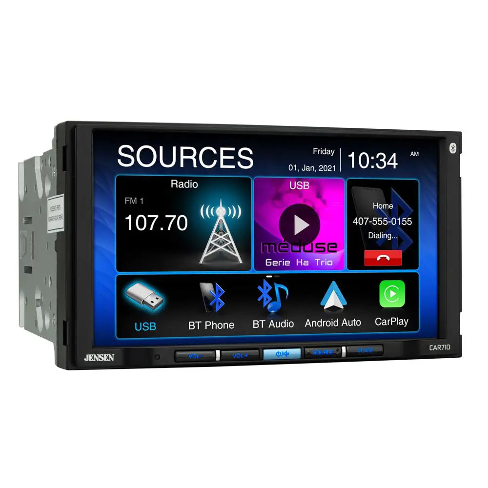 Jensen CAR710-BC Digital Multimedia Car Stereo Receiver + BUCAM350