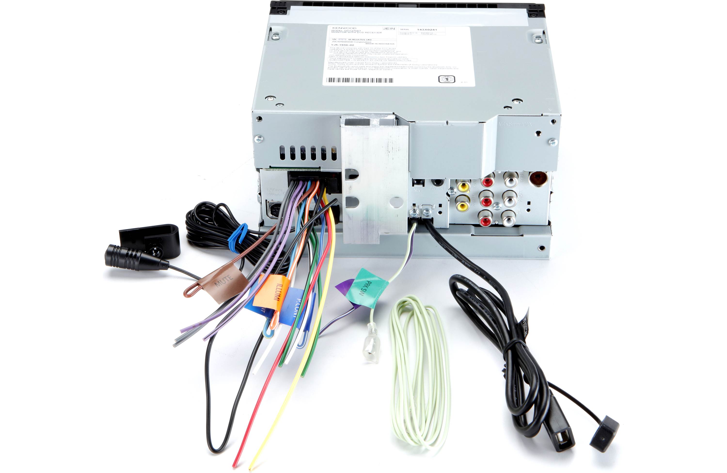 Kenwood DDX276BT 2-DIN Headunit + CMOS-230 Backup Camera Bundle