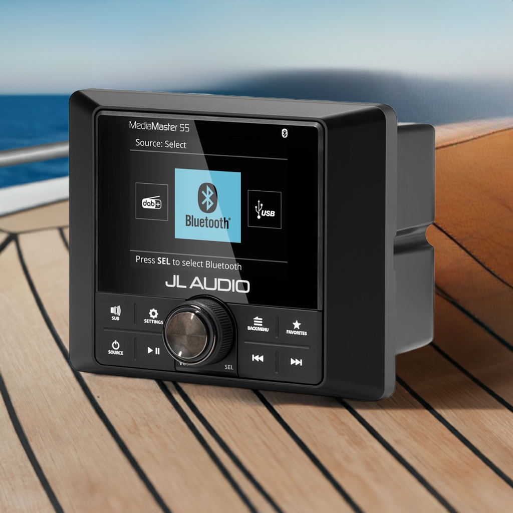 JL Audio MM55 Premium Compact Marine Source Unit with Full-Color LCD