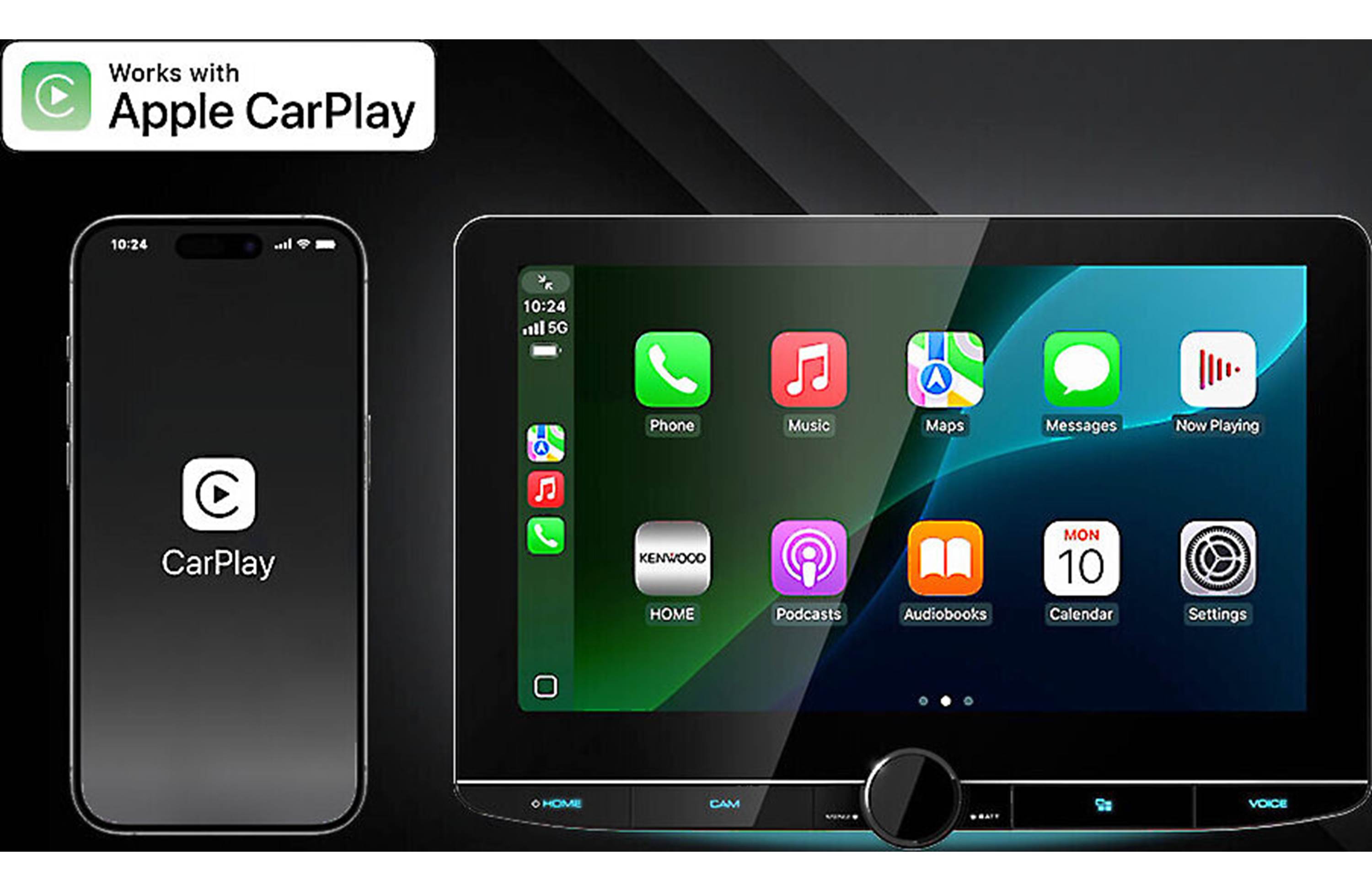 Kenwood Excelon DAX1050XR Direct Replacement 10.1" Floating Digital Multimedia Receiver