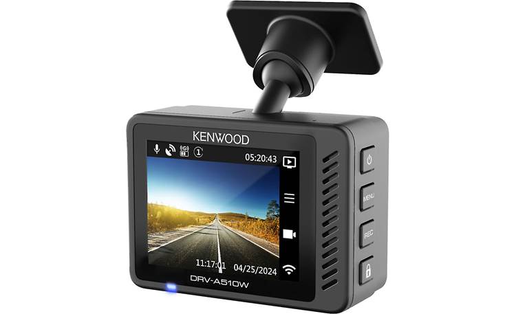 Kenwood DRV-A510WDP HD dash cam with Wi-Fi, GPS, and rear-view cam