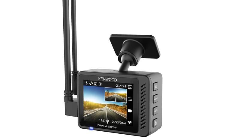Kenwood DRV-A510WDP HD dash cam with Wi-Fi, GPS, and rear-view cam