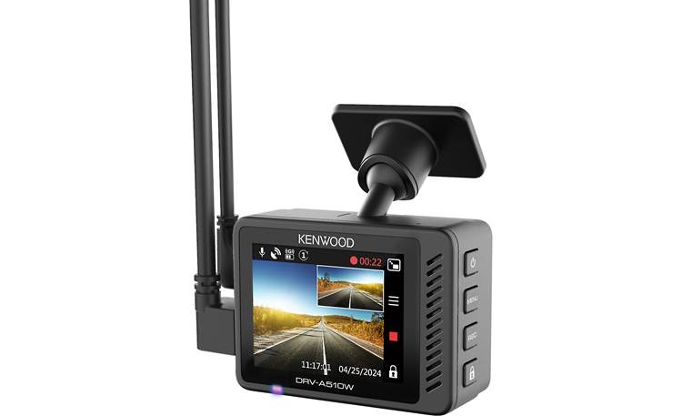 Kenwood DRV-A510WDP HD dash cam with Wi-Fi, GPS, and rear-view cam