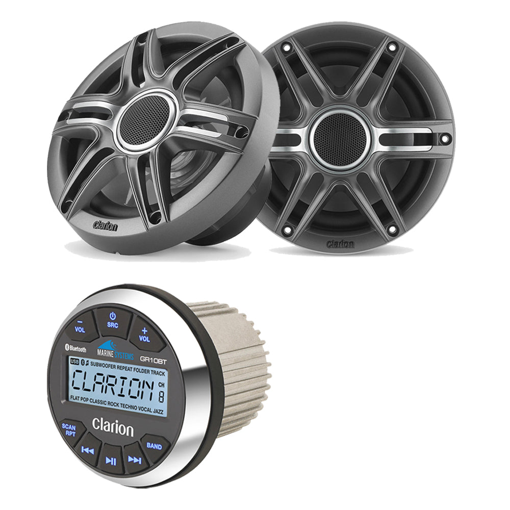 Clarion GR10BT + CMSP-651-SWG Marine Bundle