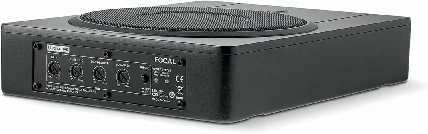 Focal ISUBACTIVE2.1 8” Bomba Underseat Amplified Subwoofer, RMS: 75W - MAX: 150W