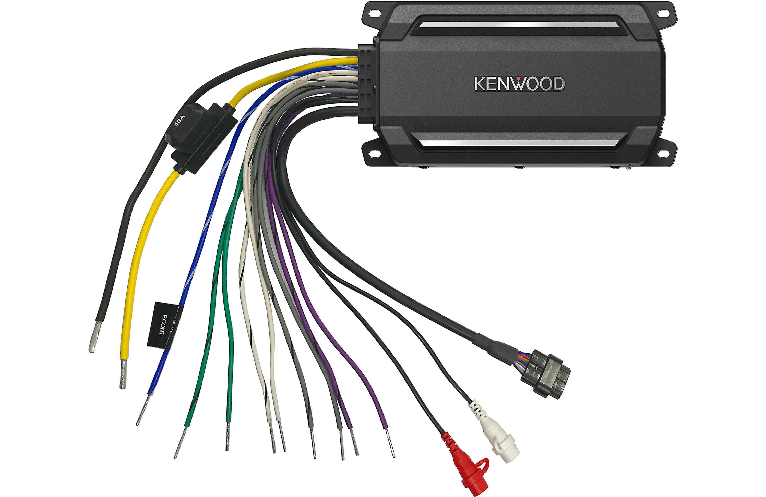 Kenwood KAC-M5024BT + 2 Pairs of KFC-1673MRWL Marine Speaker Bundle