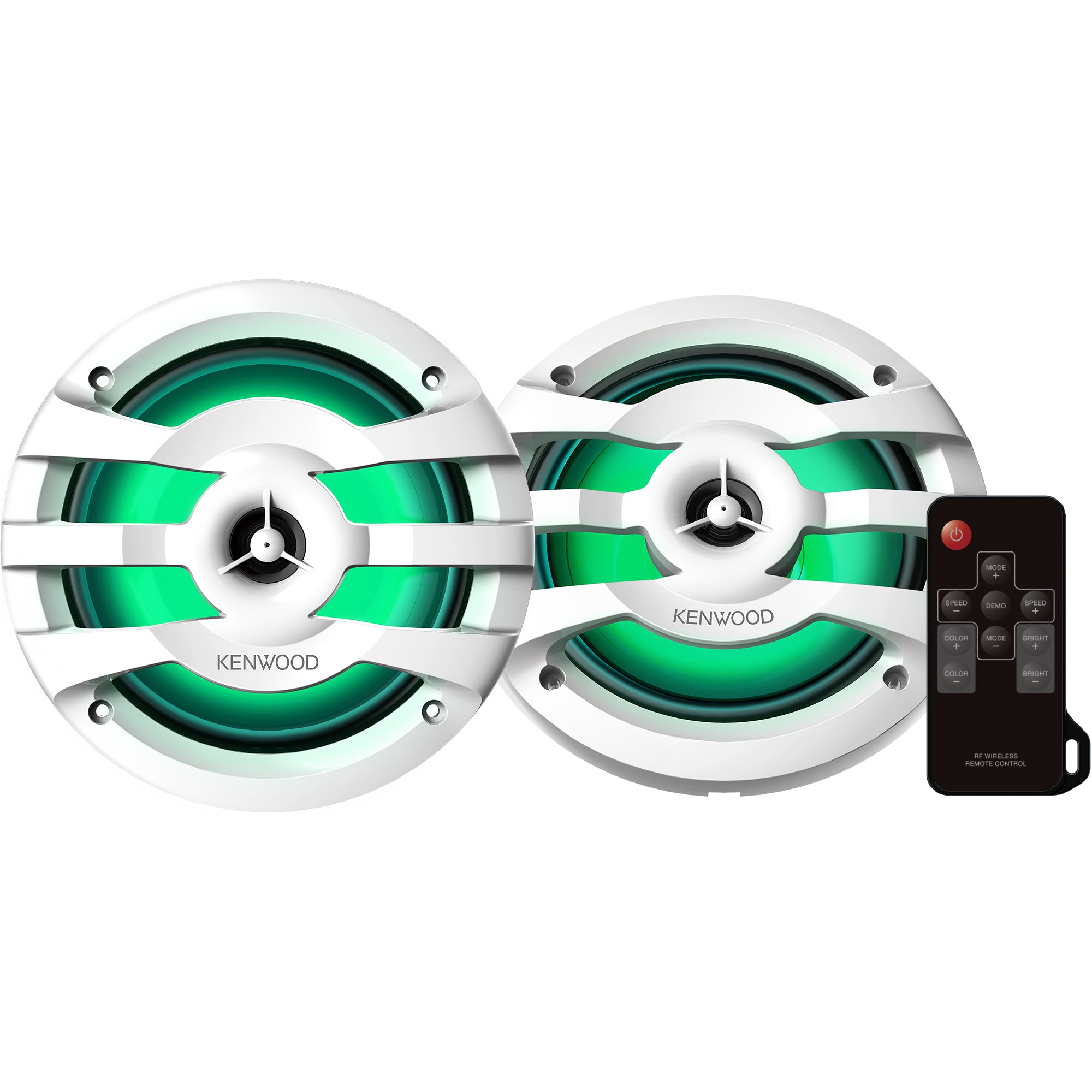 Kenwood KAC-M5024BT + 2 Pairs of KFC-1673MRWL Marine Speaker Bundle