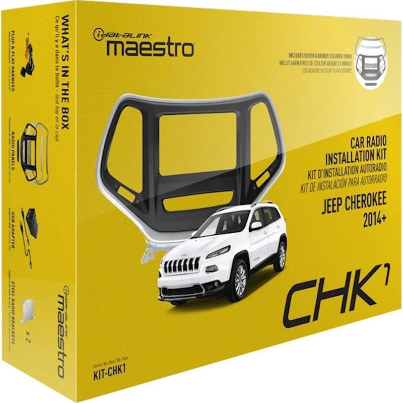 iDat-aLink KIT-CHK1 Dash Kit, USB box & T-harness for 2014+ Jeep Cherokee