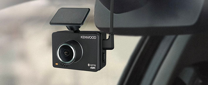 Kenwood DRV-A510WDP HD dash cam with Wi-Fi, GPS, and rear-view cam