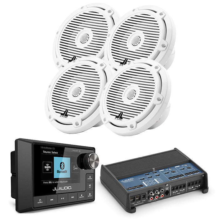 JL Audio MM105 + XDM400/4 + 2 Pairs M3-650X-C-GW Marine Bundle