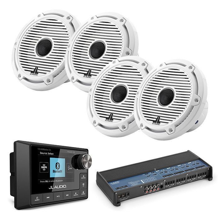 JL Audio MM105 + XDM800/8 + 2 Pairs M6-650X-C-GwGw Marine Bundle
