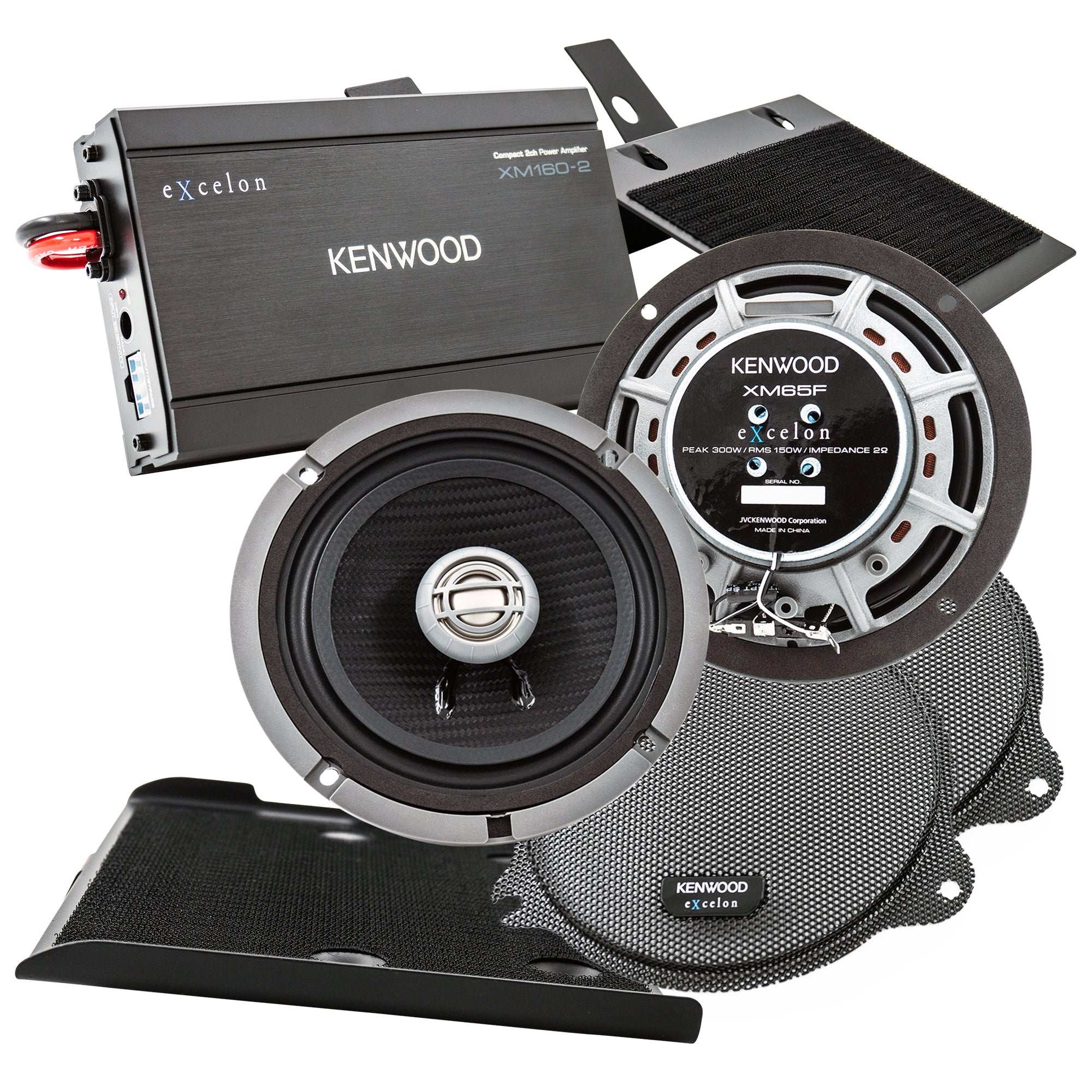 Kenwood P-HD1F Speakers and Amplifier Kit for Select 2014-Up Harley-Davidson Motorcycles