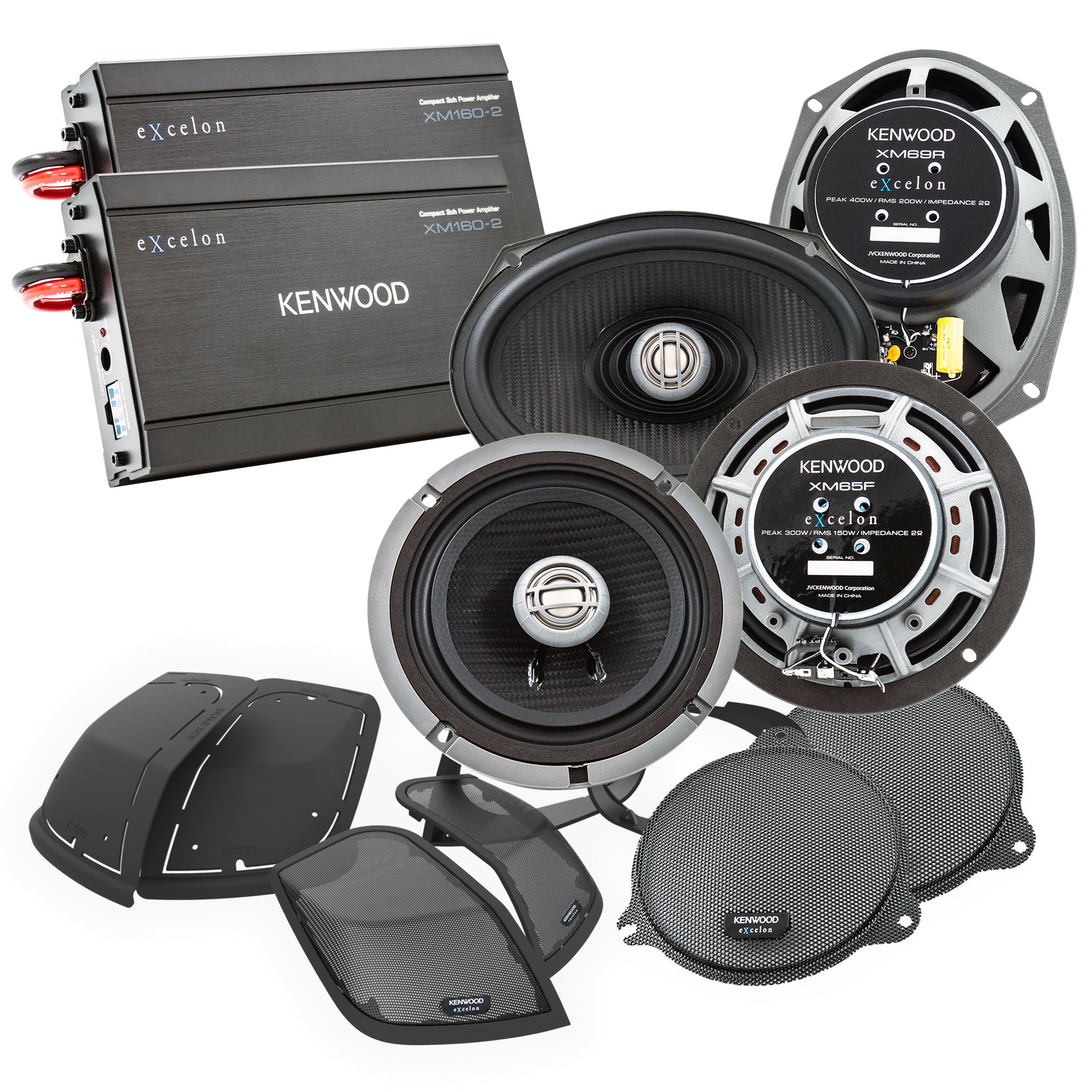 Kenwood P-HD3FR Speakers and Amplifier Kit for Select Harley-Davidson Motorcycles