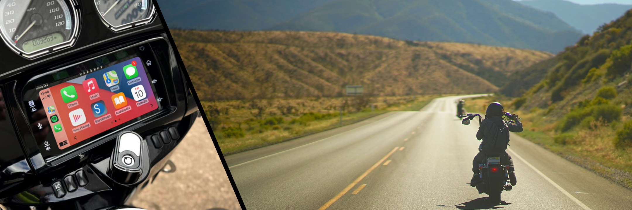 Motorcycle On Open Road - Harley Radio