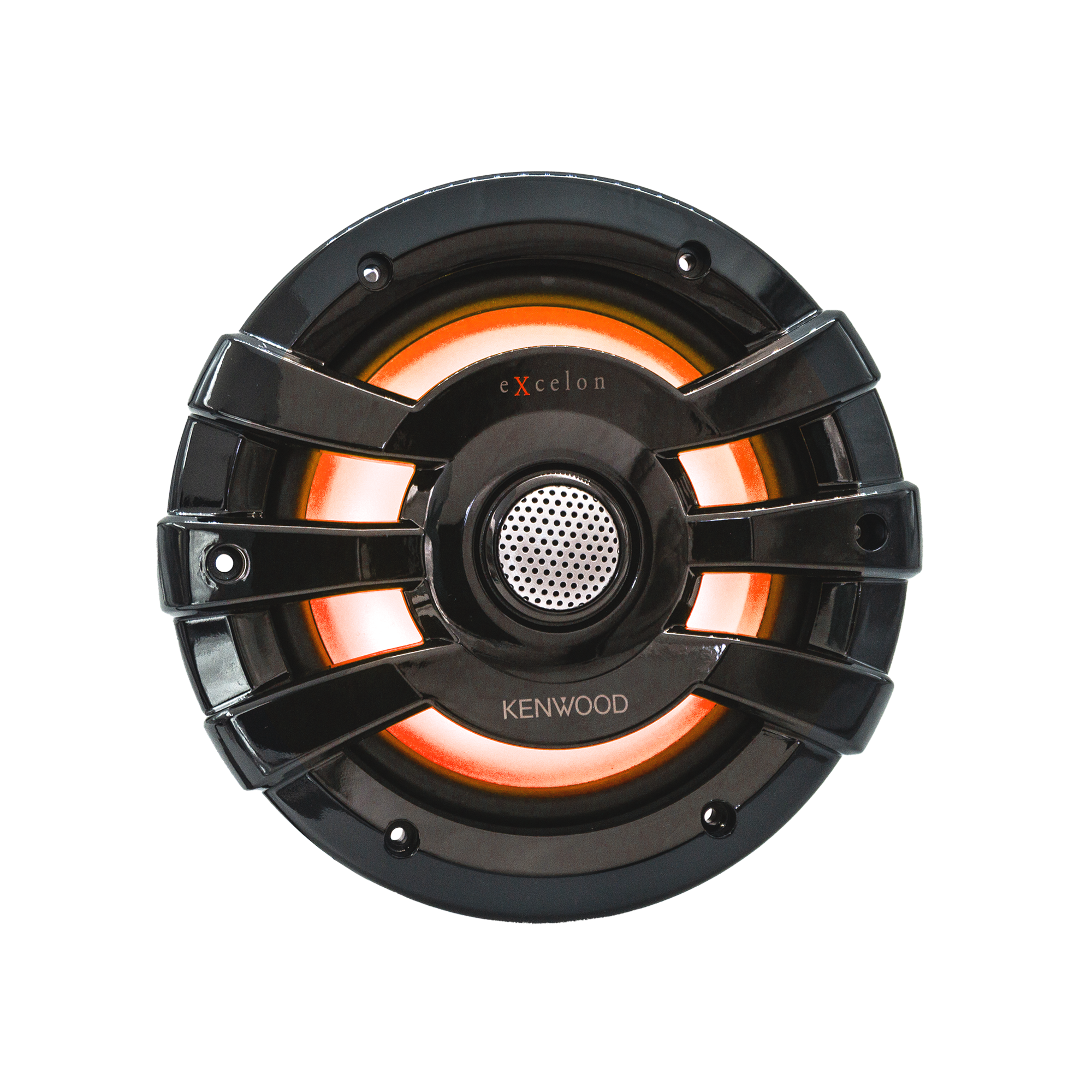 Kenwood eXcelon XM77BL 7.7" 2-Way Coaxial Marine Speakers with LED Lighting, Black