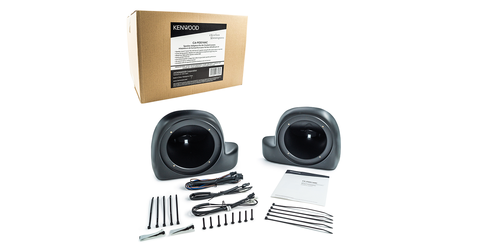 Kenwood CA-POD14AC Speaker Pods for Liquid-Cooled Harley-Davidson Touring Motorcycles (Copy)
