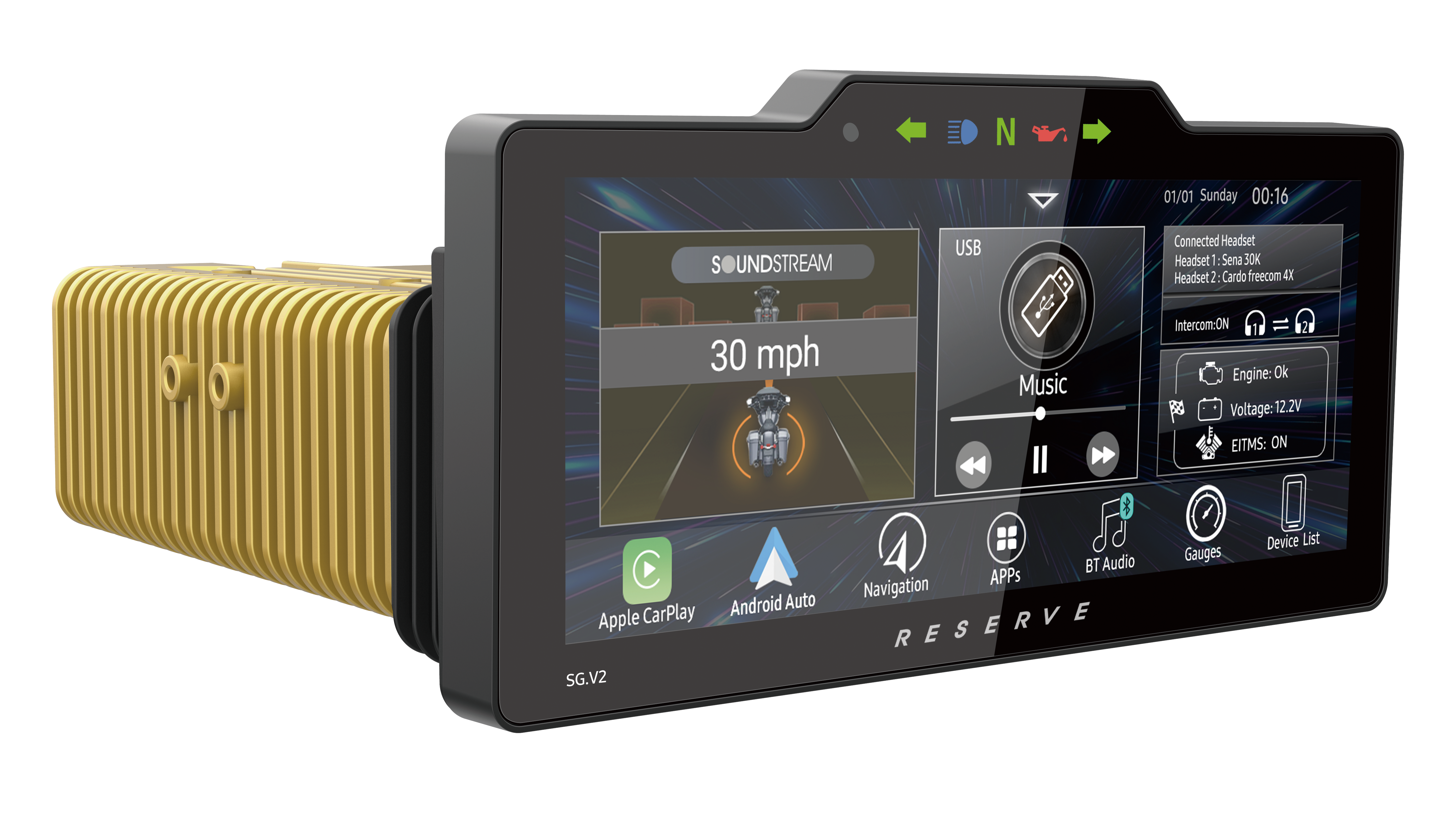 Soundstream Reserve WG.V2 Radio Plug-N-Play Head Unit for 2009-2013 Street Glide (Pre-Order)