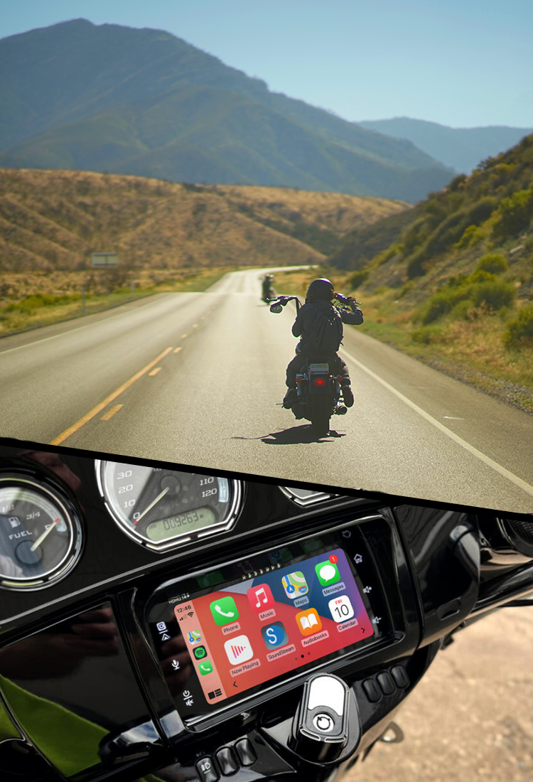 Motorcycle On Open Road