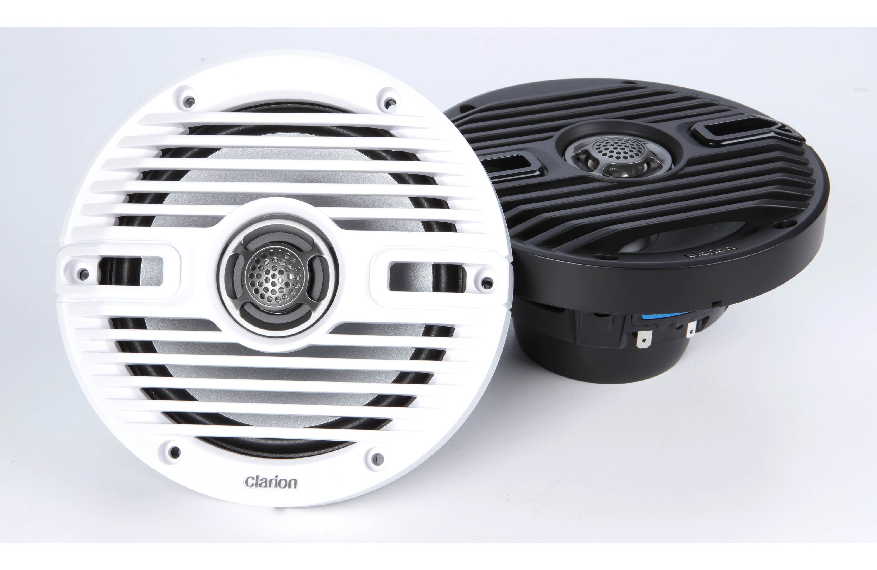 Clarion CMS-651-CWB 6.5 Inch Marine Coaxial Speakers Pair with Classic Grilles