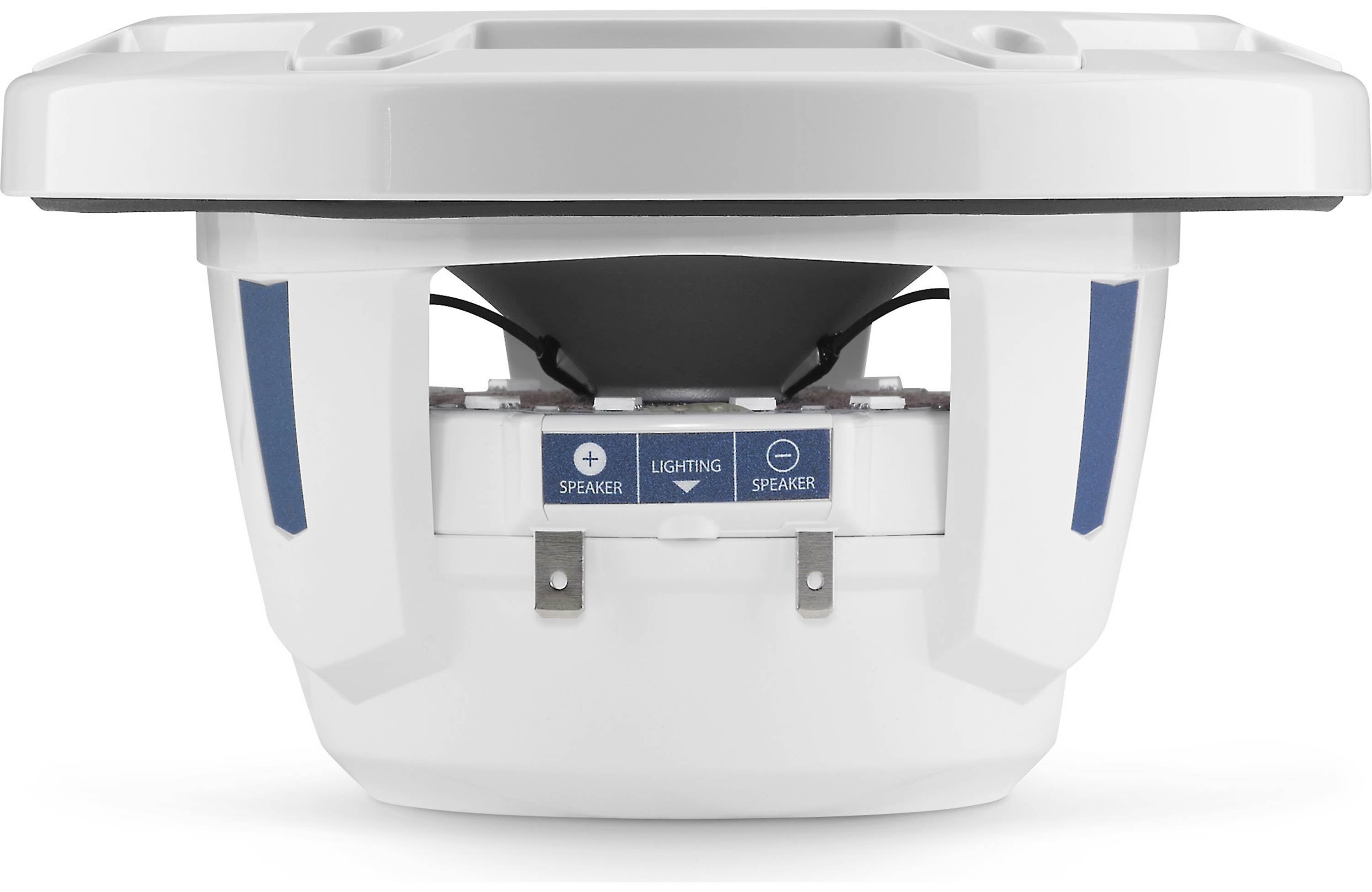 JL Audio M6-650X-C-GWGW-I 6.5" Marine Coaxial Speakers LED Lighting, Gloss White Trim & Classic Grille