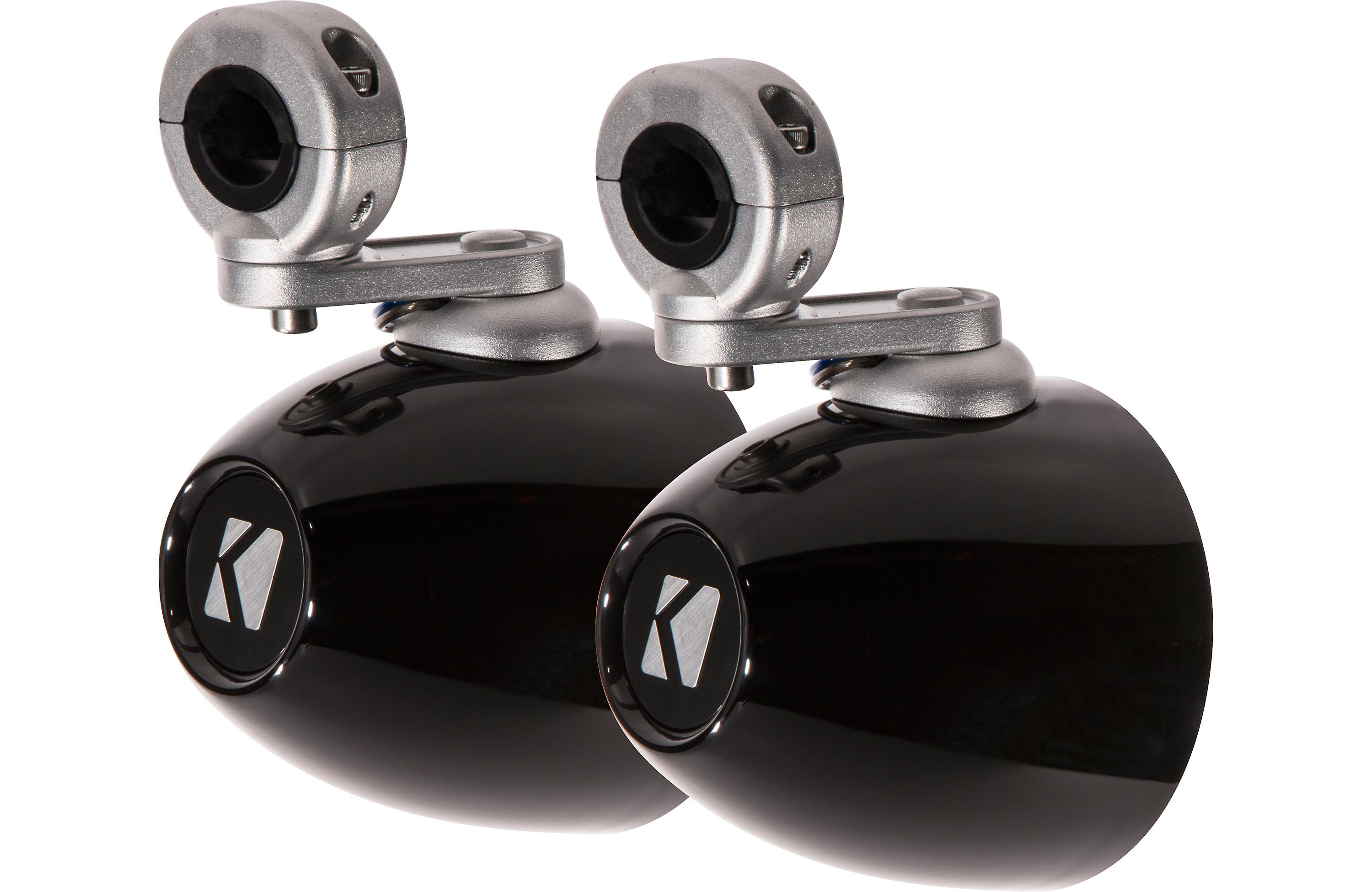 Kicker 40KMMTES Unloaded Black Tower Enclosures for 4" Marine Speakers