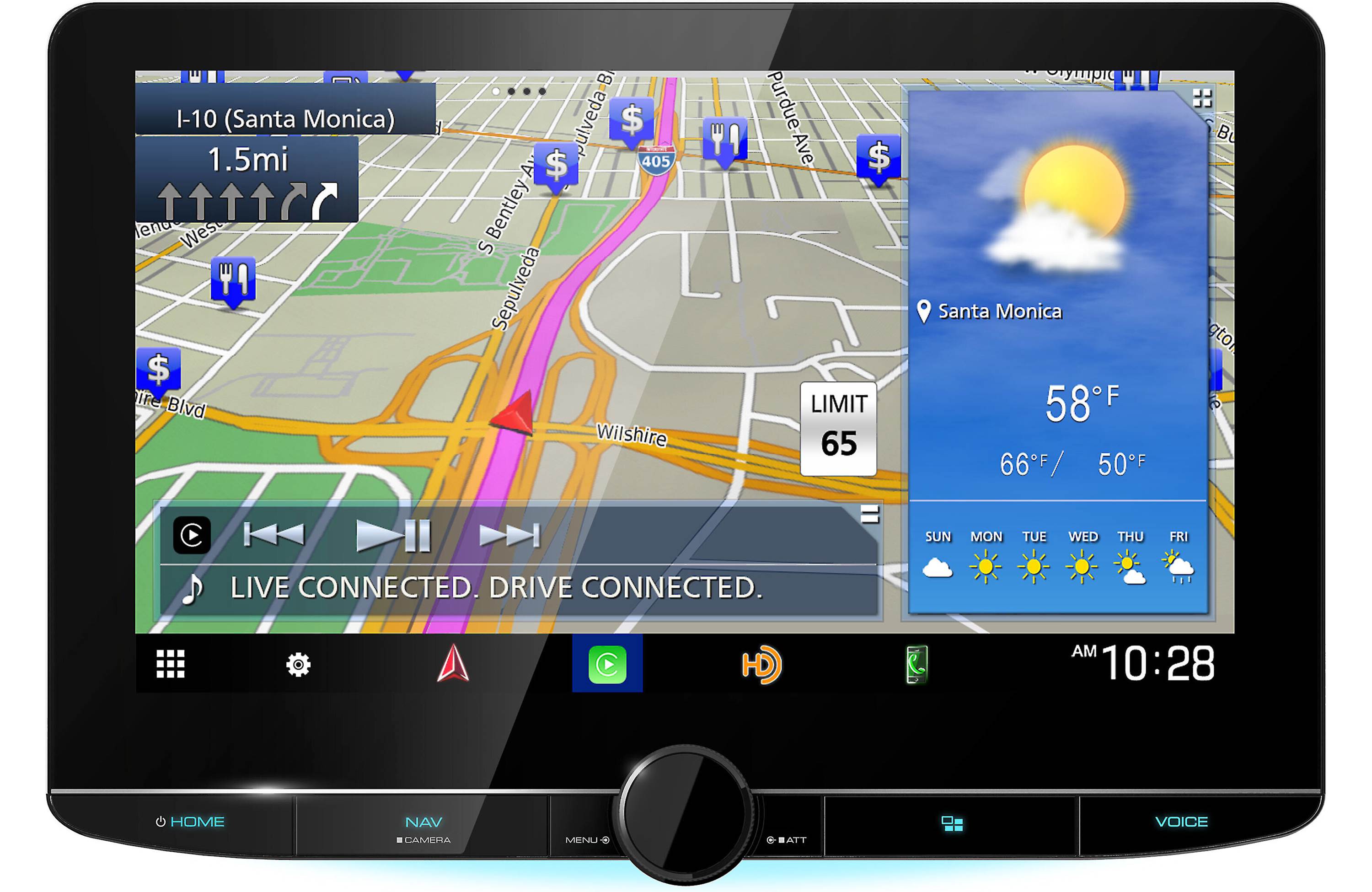 Kenwood DNR1007XR 10.1" Multimedia Receiver and CMOS-130 Rear View Camera