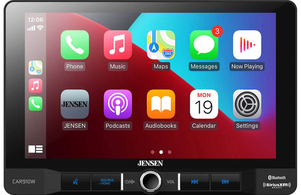 Jensen CAR910W 1-Din Multi-Media Receiver w/ Wireless Android Auto and Apple CarPlay