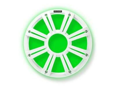 Kicker 45KMG10W 10" Grille For Kicker KM10 and KMF10 Subwoofers 2/Built-In LEDs - White - Freeman's Car Stereo