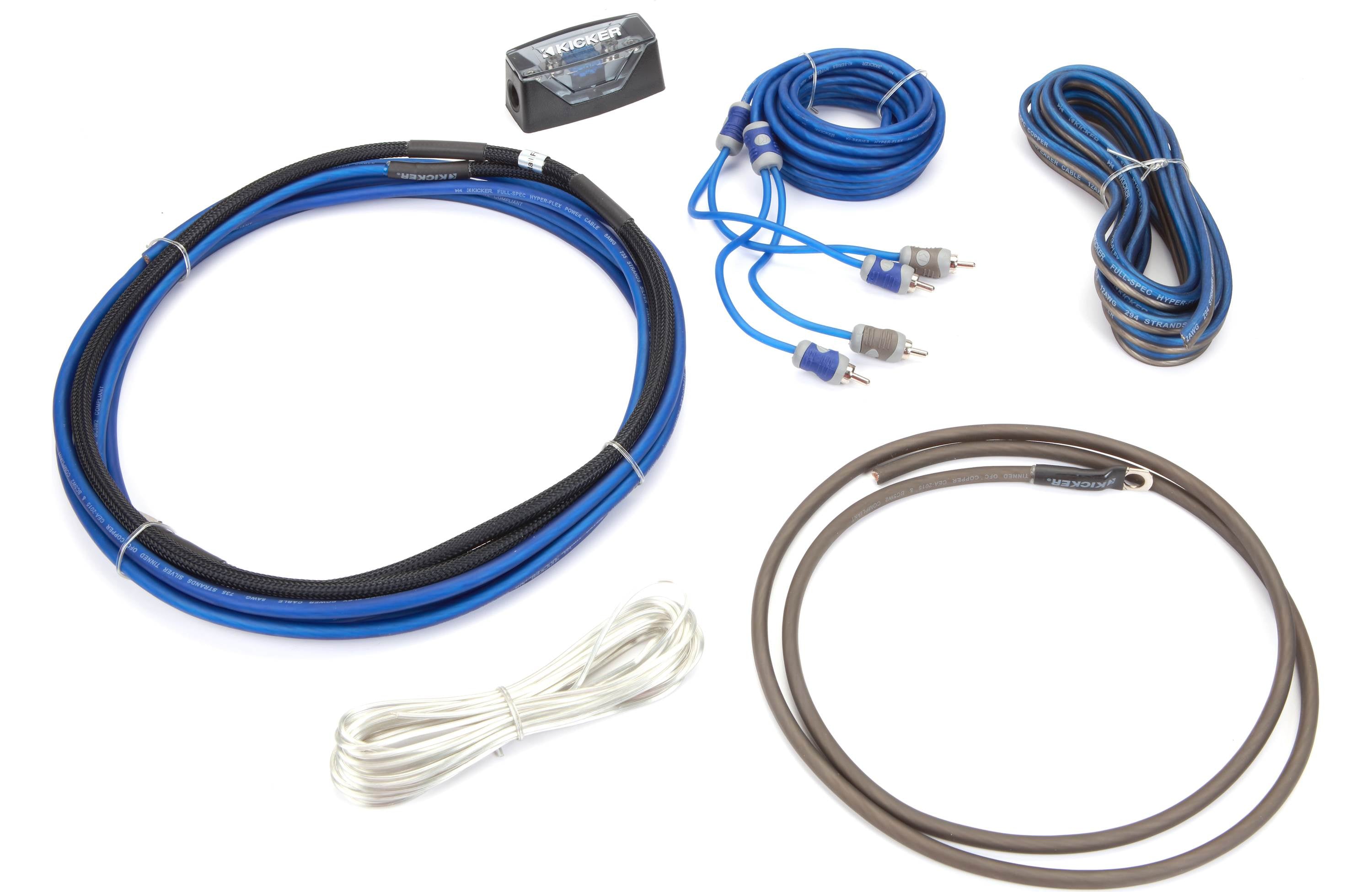 Kicker 46CXA4001T Amplifier + 46CK8 Wiring Kit + 46CXARC Bass Knob