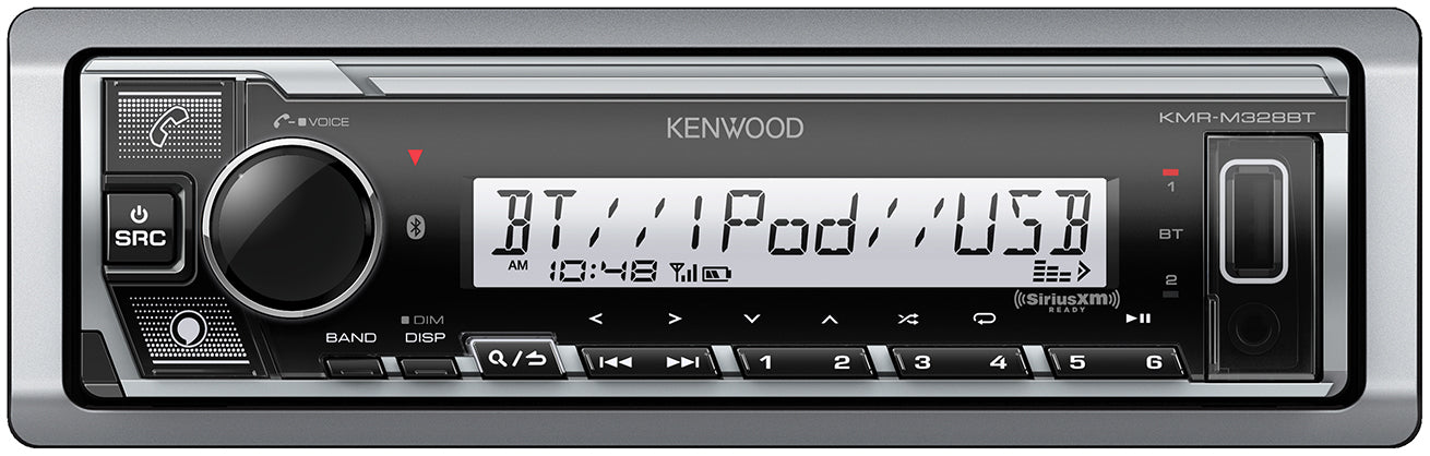 Kenwood KMR-M328BT 1-DIN Marine Receiver w/ Bluetooth
