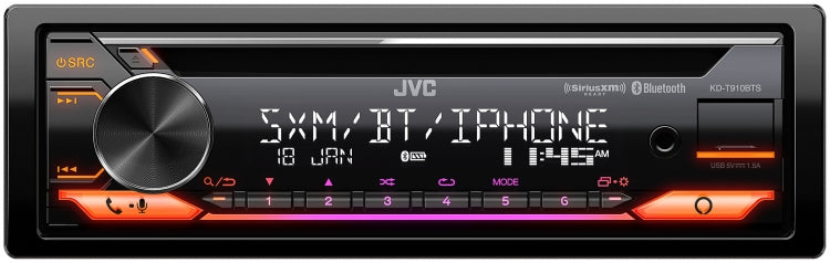 JVC KD-T910BTS Bluetooth 1-Din CD Receiver