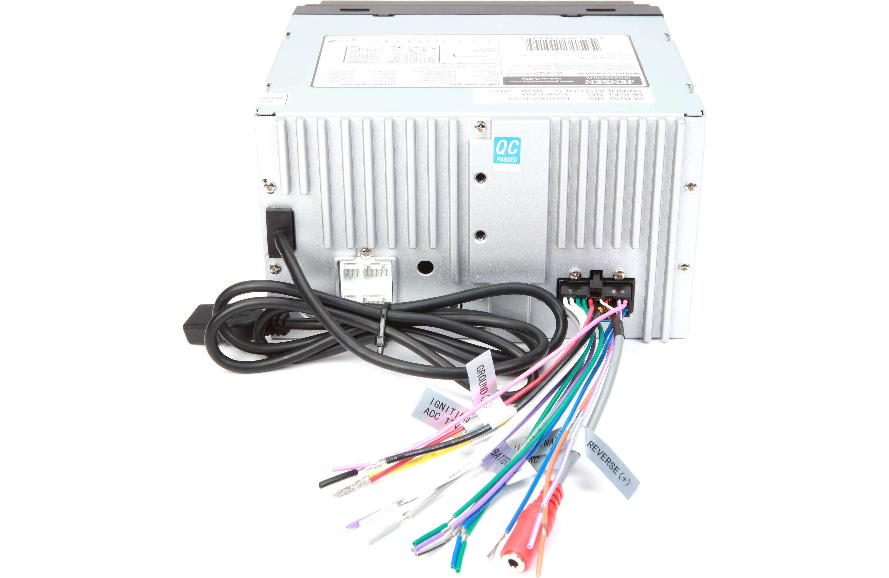 Jensen CAR1000 2-Din Digital Multimedia Receiver w/ Android Auto & Apple CarPlay