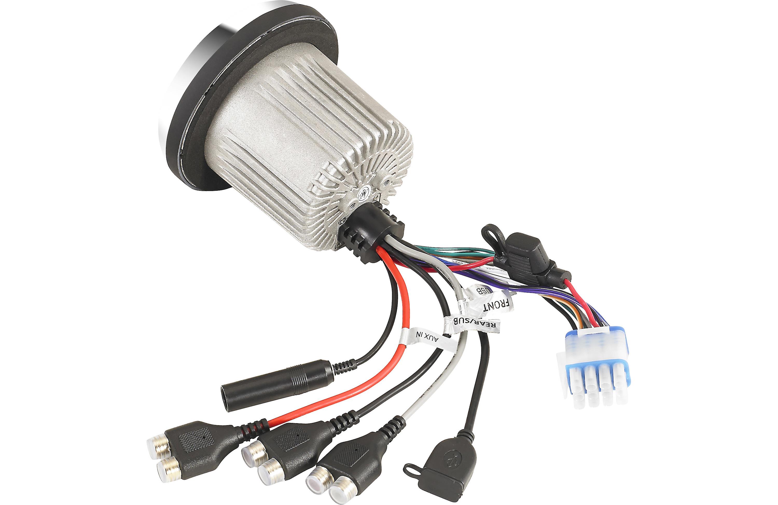 Clarion GR10BT + x2 Pair CMS-651RGB-SWB 6.5" Marine Speakers with LEDS Bundle
